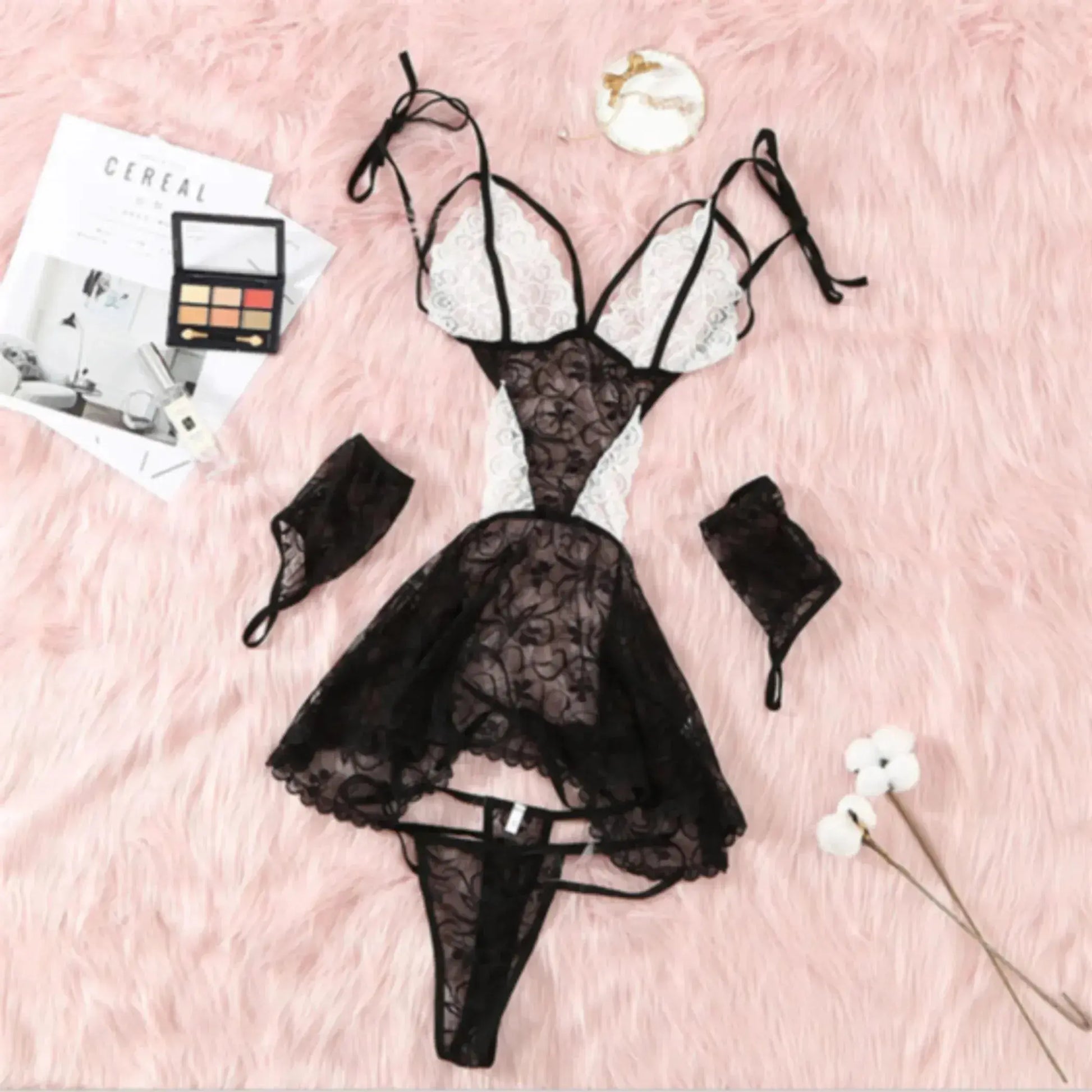 Sexy Maid Lingerie 3 Piece Set La Belle Fantastique