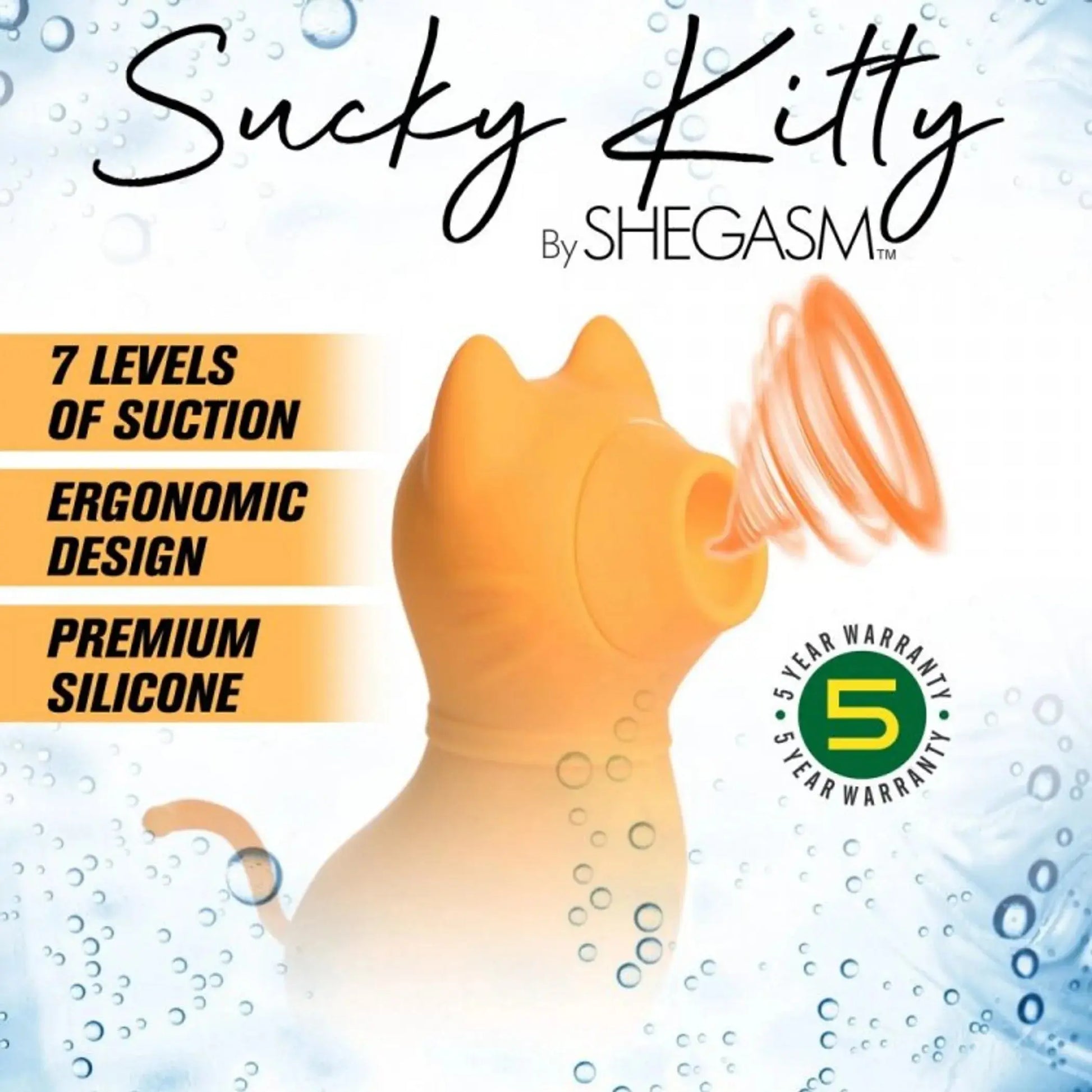 Shegasm Sucky Kitty 7X Clit Stimulator Orange XR Brands