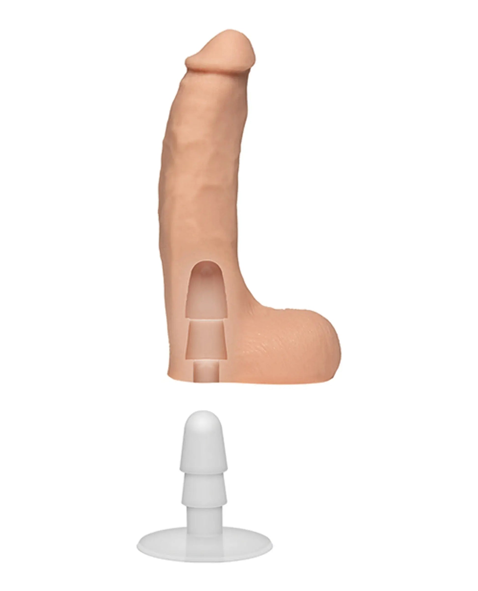 Signature Cocks Chad White 8.5 Inch Ultraskyn Dildo with Suction Cup Doc Johnson Novelties
