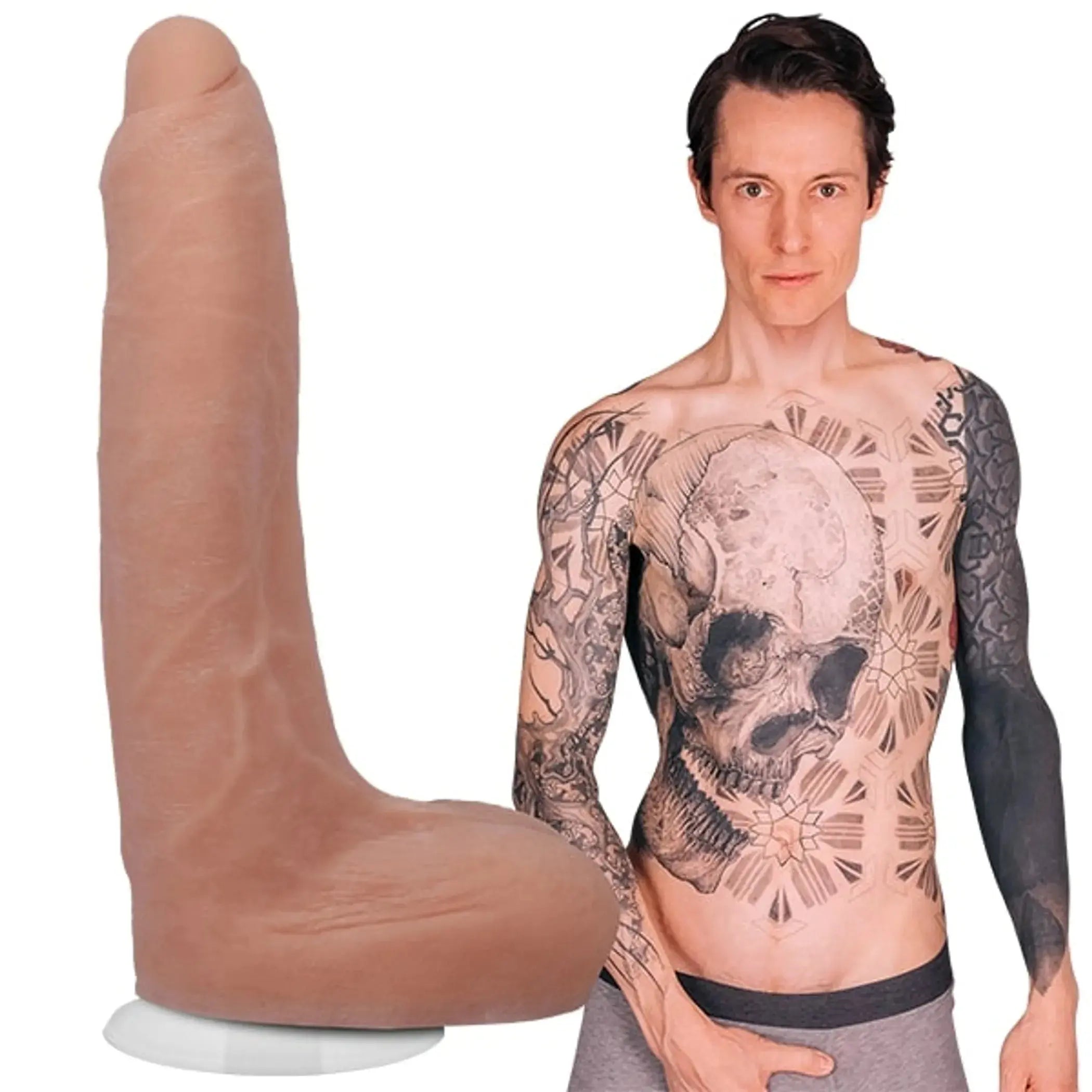 Signature Cocks Owen Gray Dildo Vanilla Doc Johnson Novelties