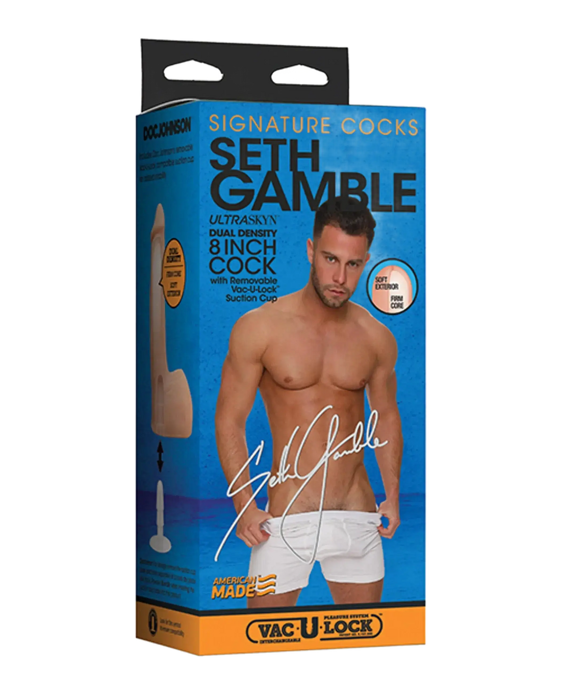 SIGNATURE COCKS SETH GAMBLE IN W/ REMOVEABLE VAC-U-LOCK SUCTION CUP Doc Johnson Novelties