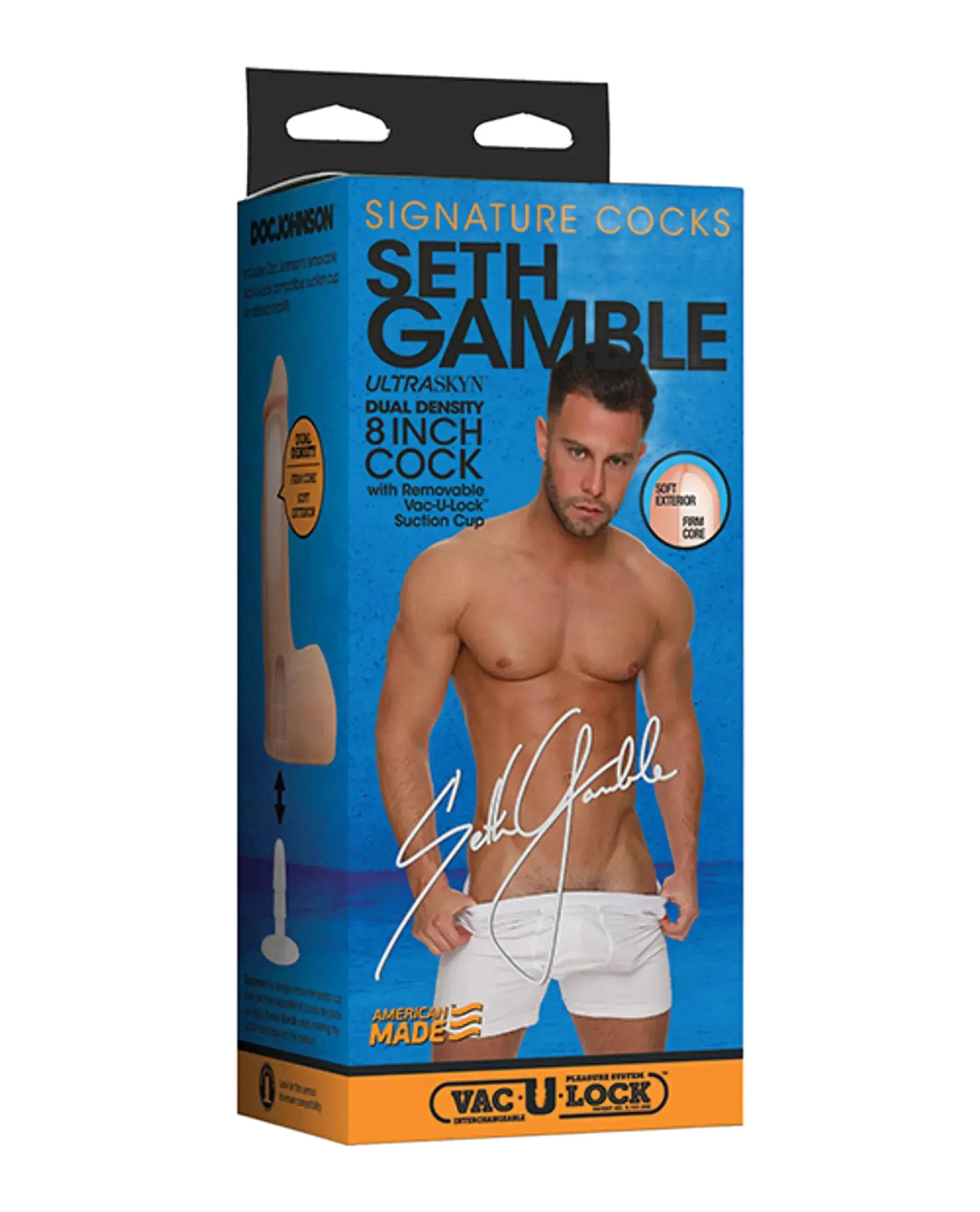 SIGNATURE COCKS SETH GAMBLE IN W/ REMOVEABLE VAC-U-LOCK SUCTION CUP Doc Johnson Novelties