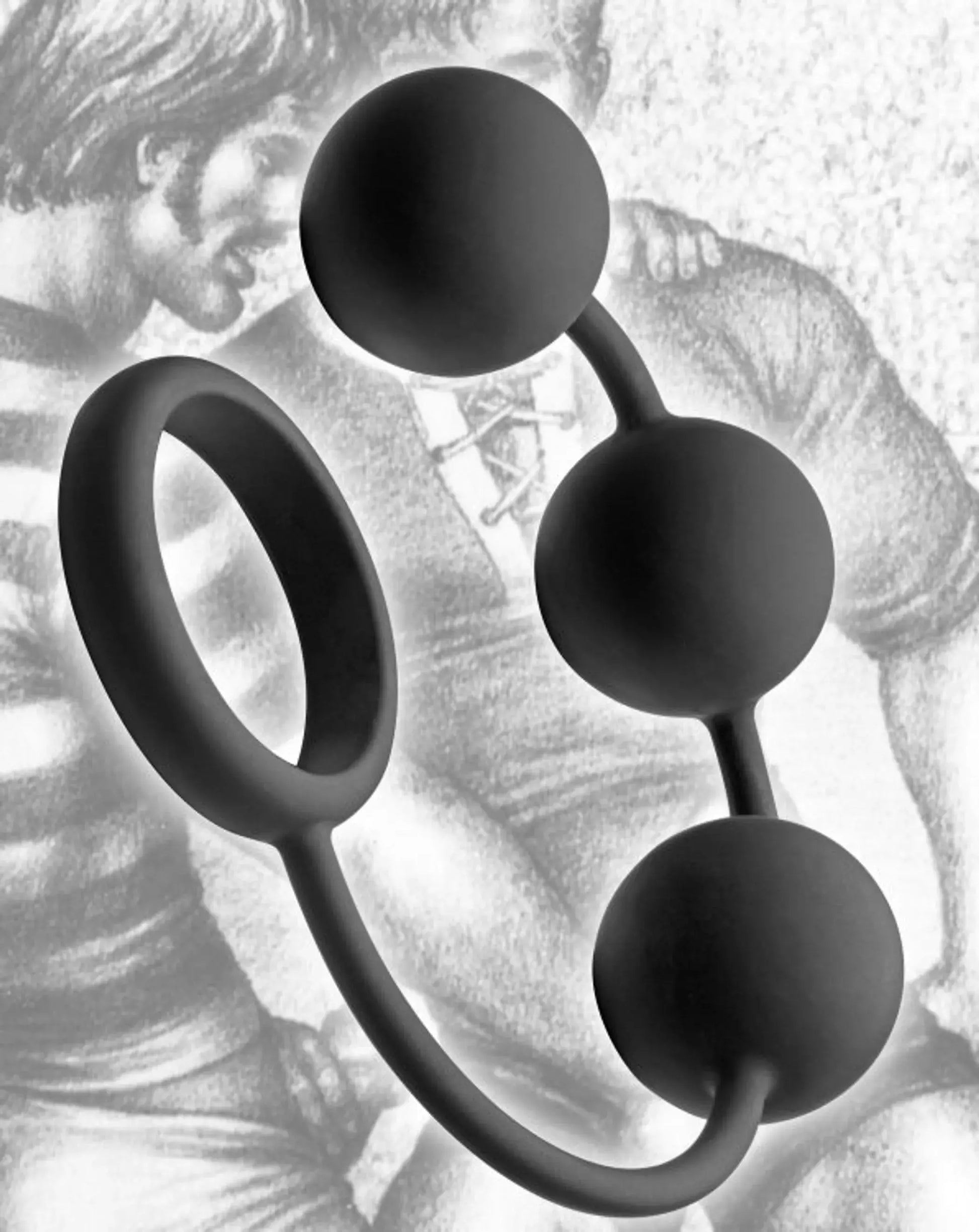 Silicone Cock Ring with 3 Weighted Balls XR Brands
