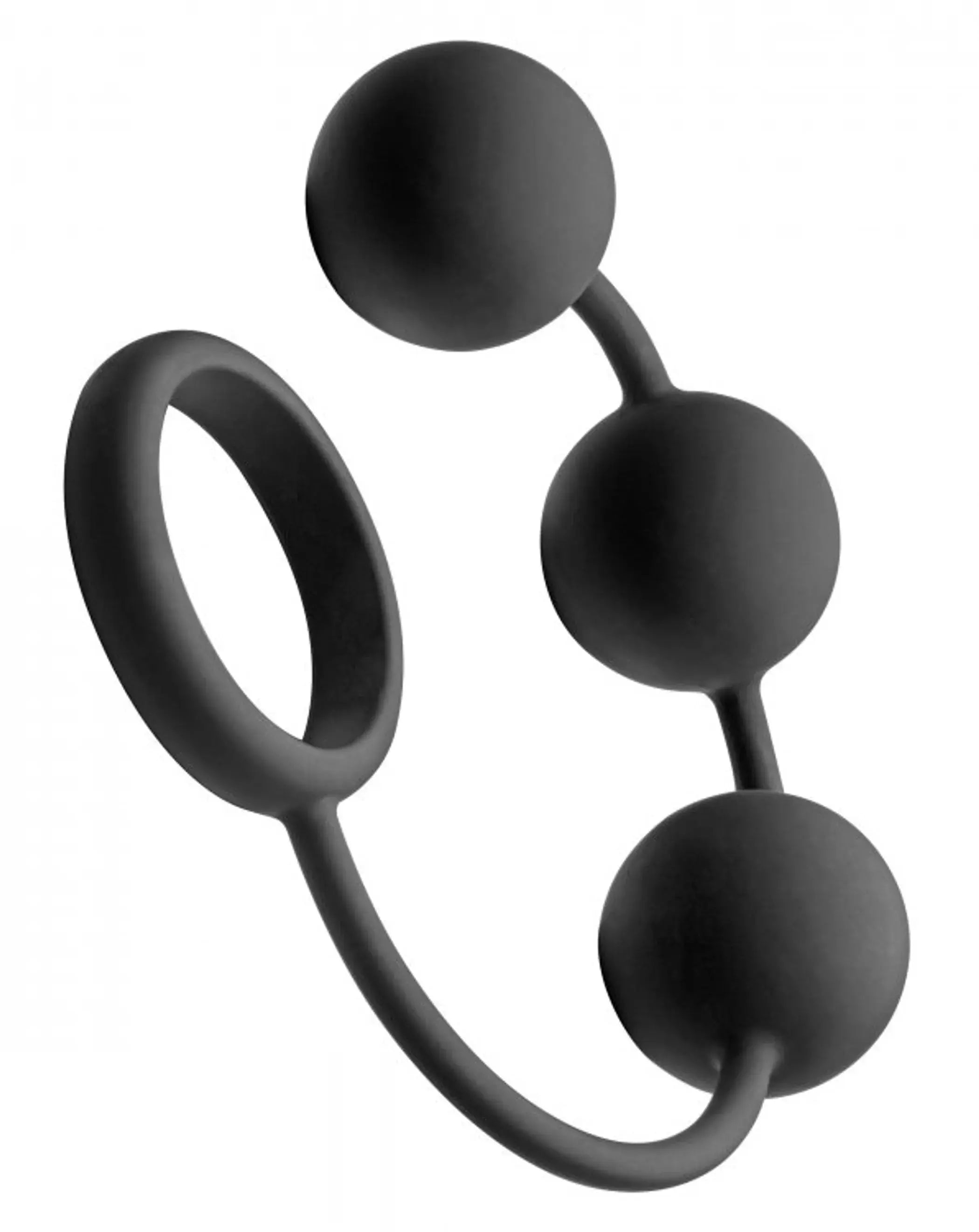 Silicone Cock Ring with 3 Weighted Balls XR Brands