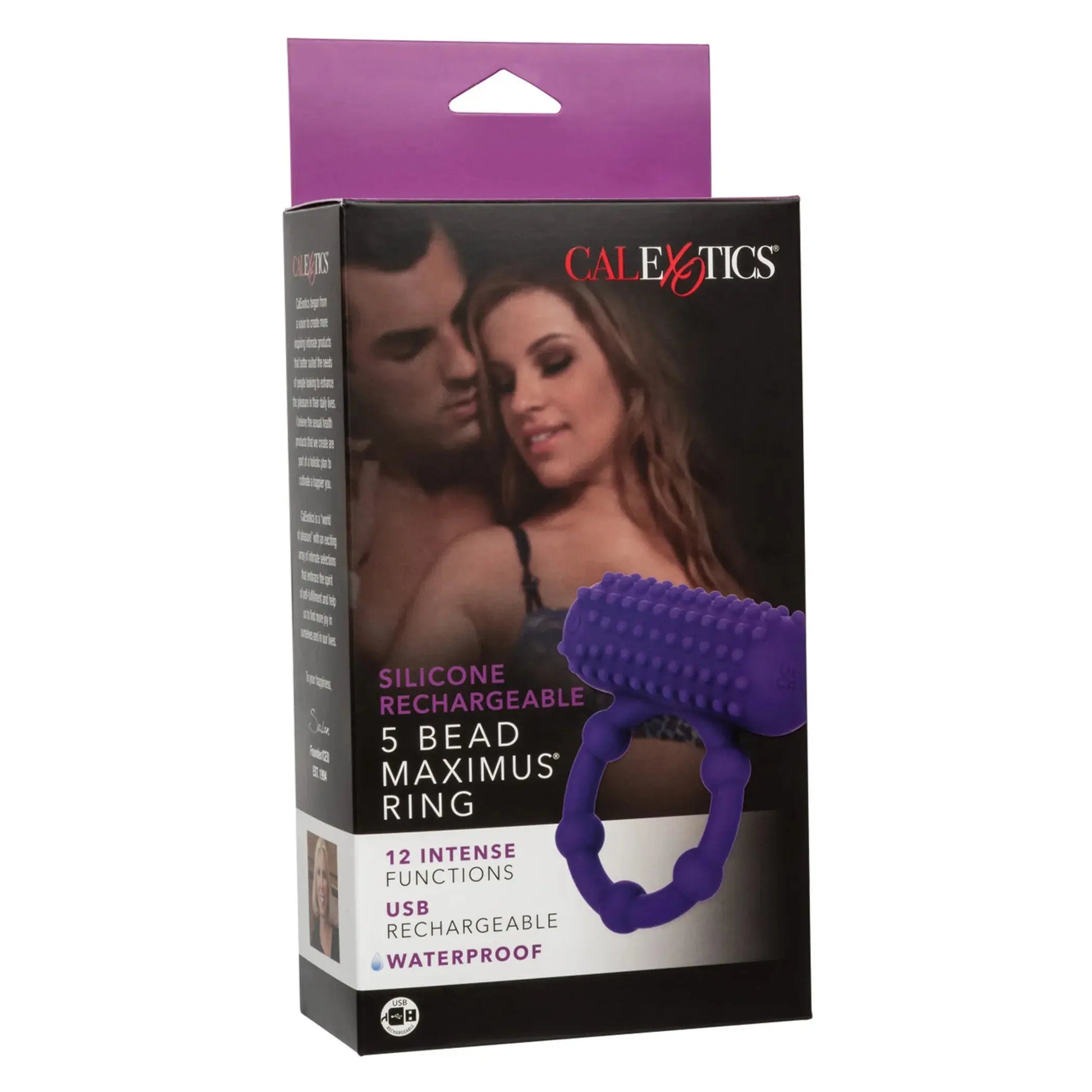 Silicone Rechargeable 5-Bead Maximus Ring California Exotic Novelties