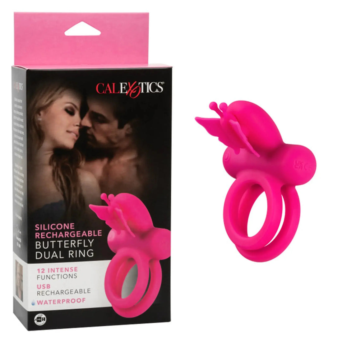 Silicone Rechargeable Butterfly Dual Ring California Exotic Novelties
