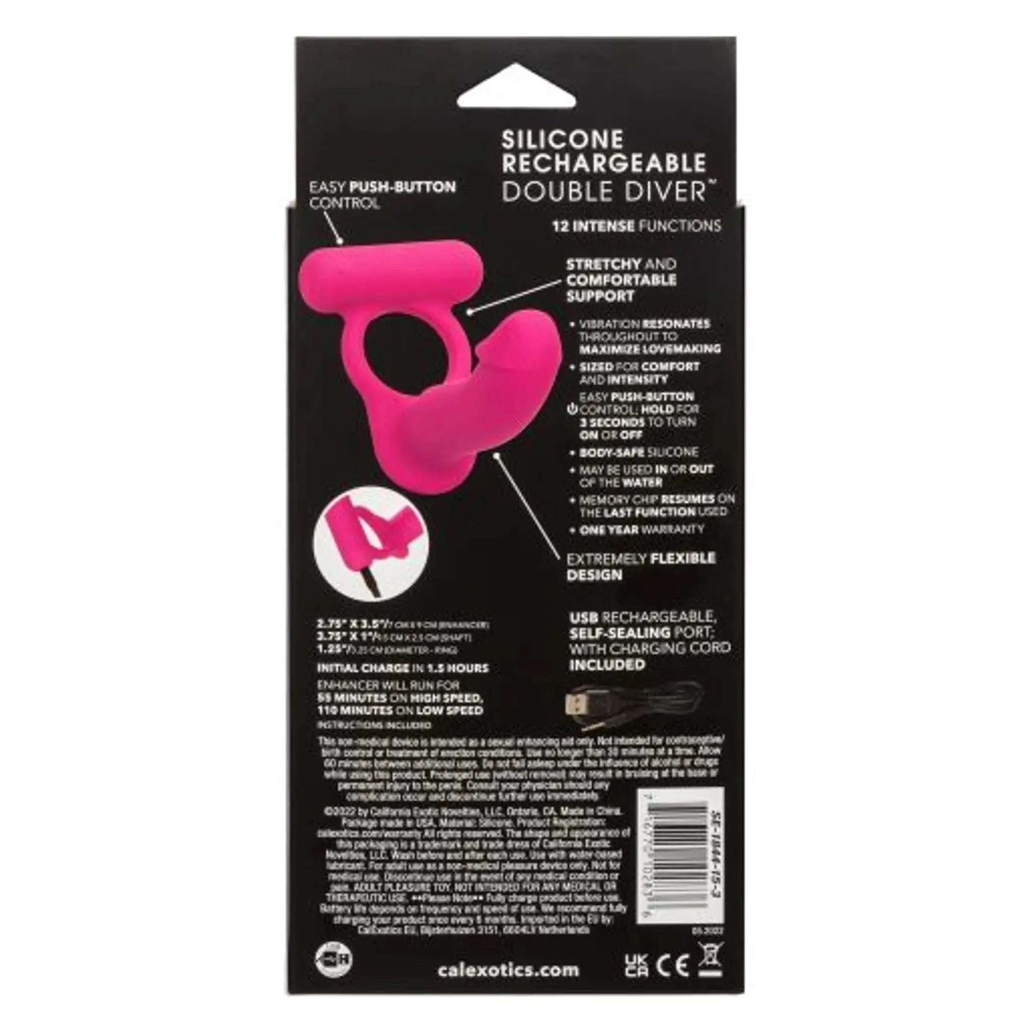 Silicone Rechargeable Double Diver California Exotic Novelties