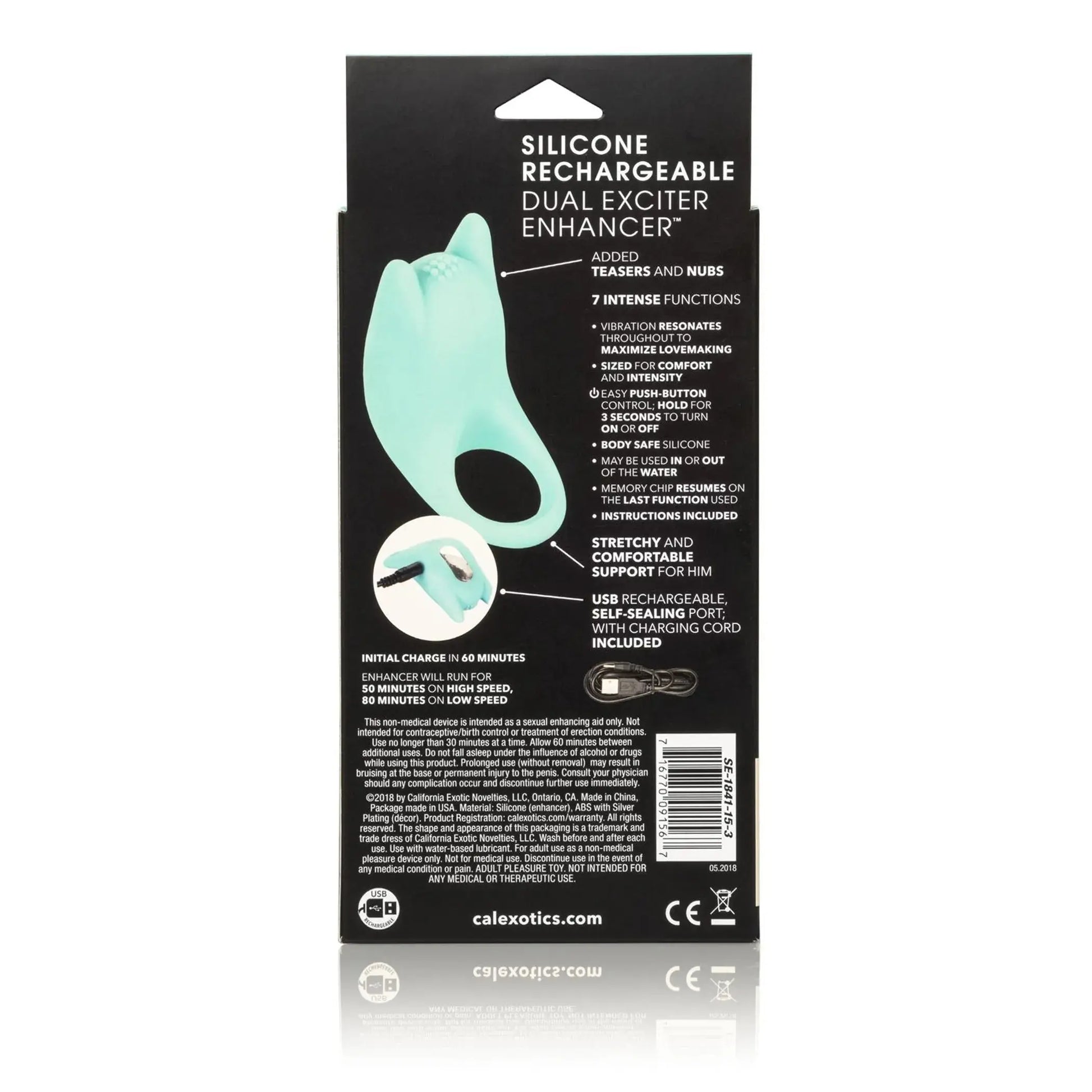 Silicone Rechargeable Dual Exciter Enhancer California Exotic Novelties