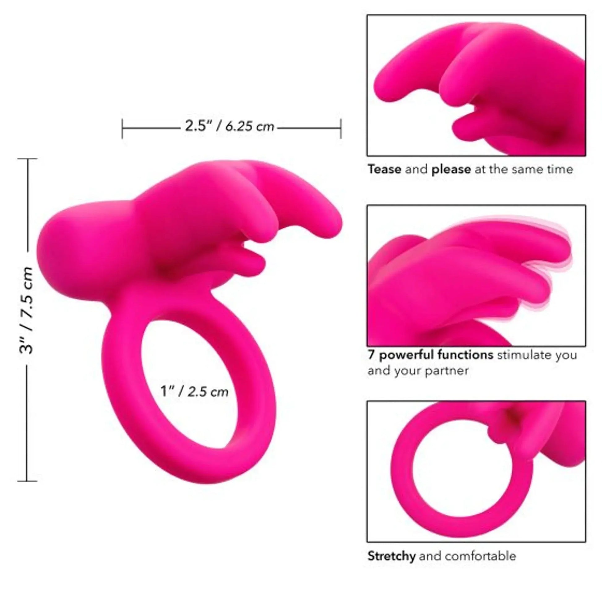 Silicone Rechargeable Triple Clit Flicker California Exotic Novelties