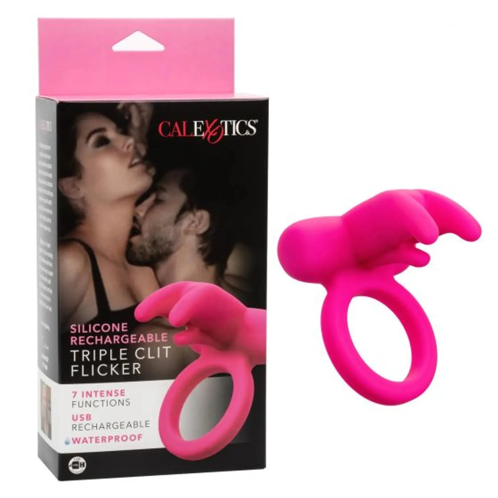 Silicone Rechargeable Triple Clit Flicker California Exotic Novelties