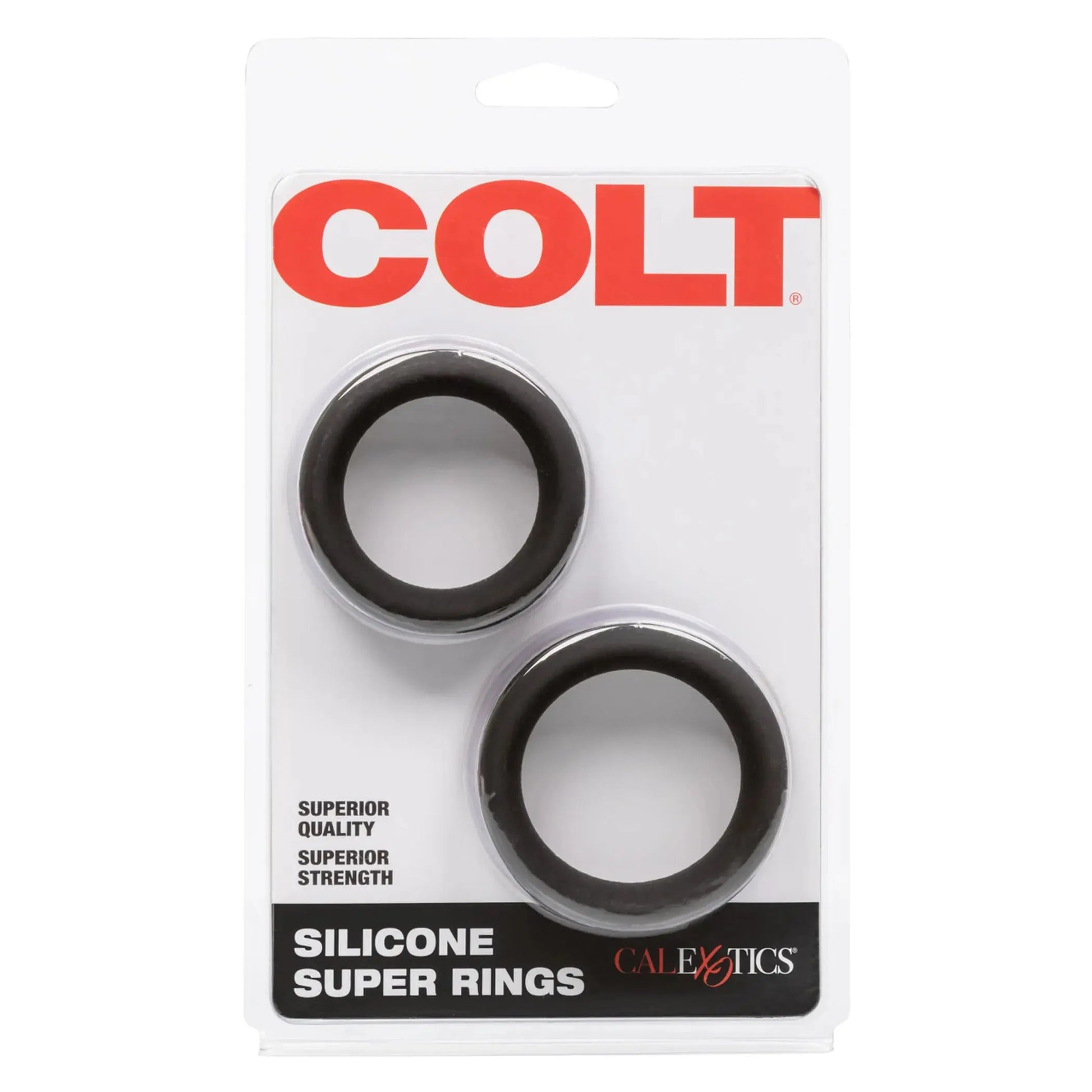Silicone Super Rings Black California Exotic Novelties