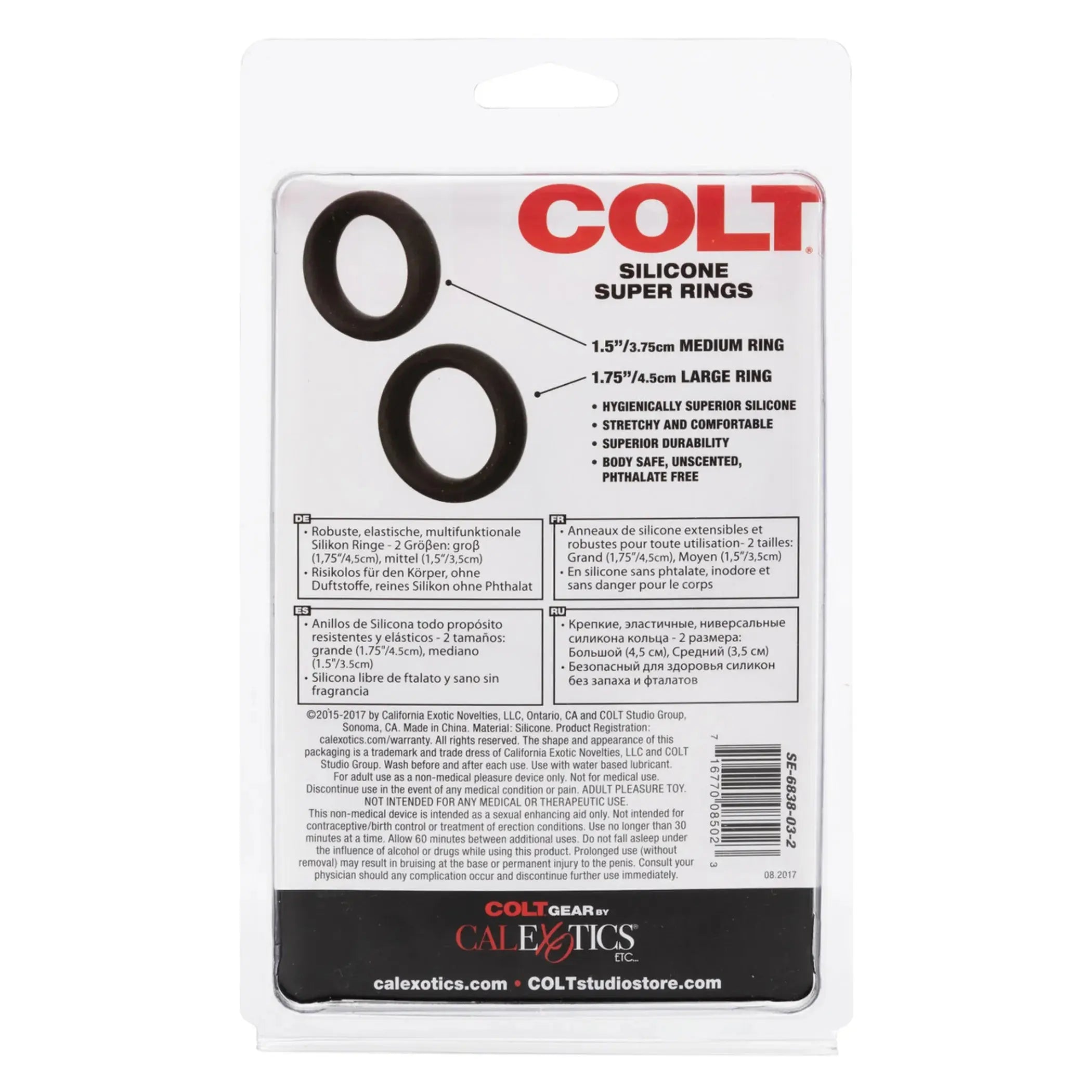 Silicone Super Rings Black California Exotic Novelties