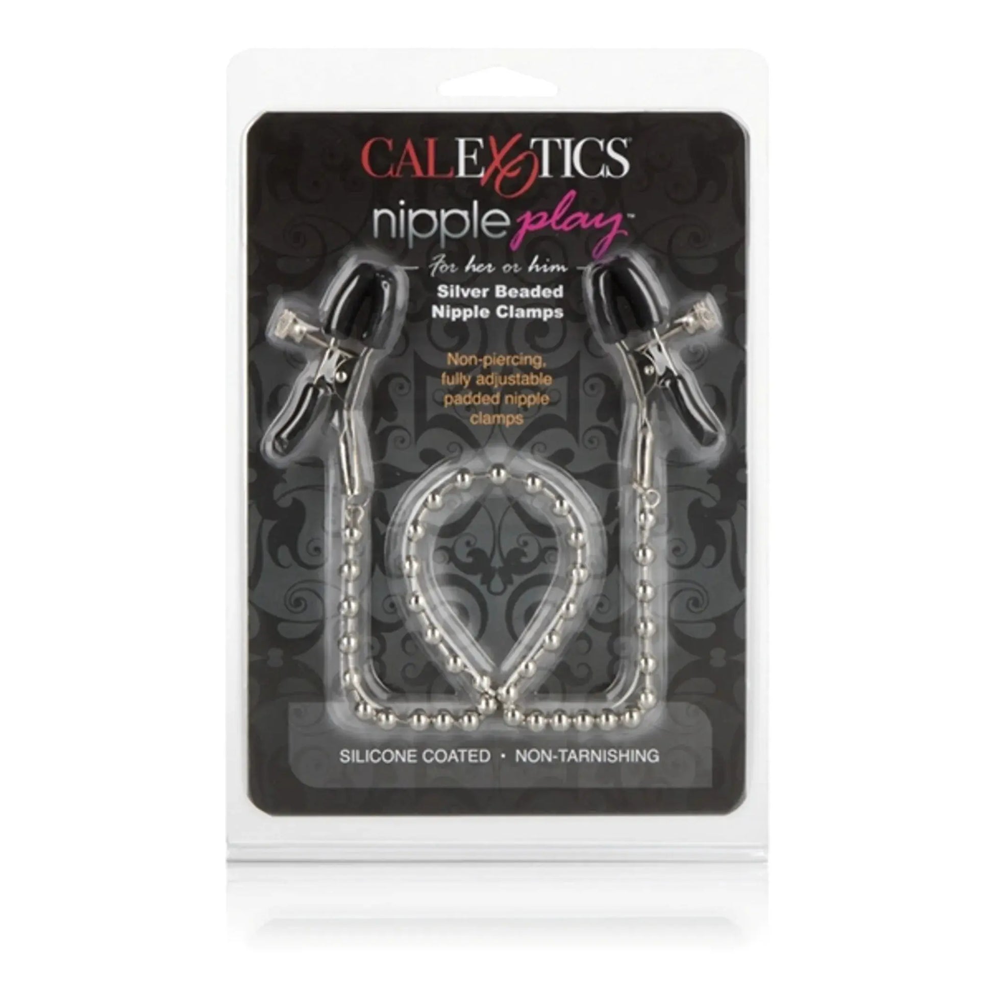 Silver Beaded Nipple Clamps California Exotic Novelties