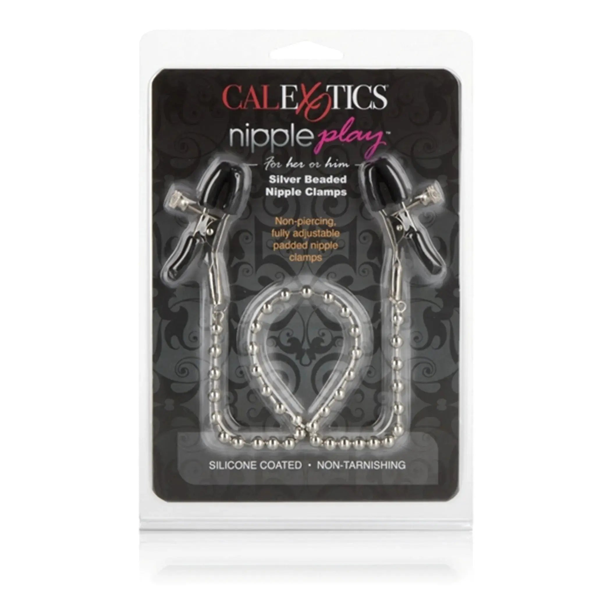 Silver Beaded Nipple Clamps California Exotic Novelties