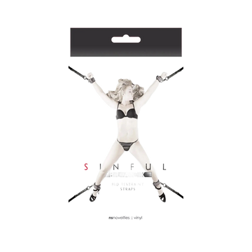 SINFUL BED RESTRAINT STRAPS BLACK NS Novelties
