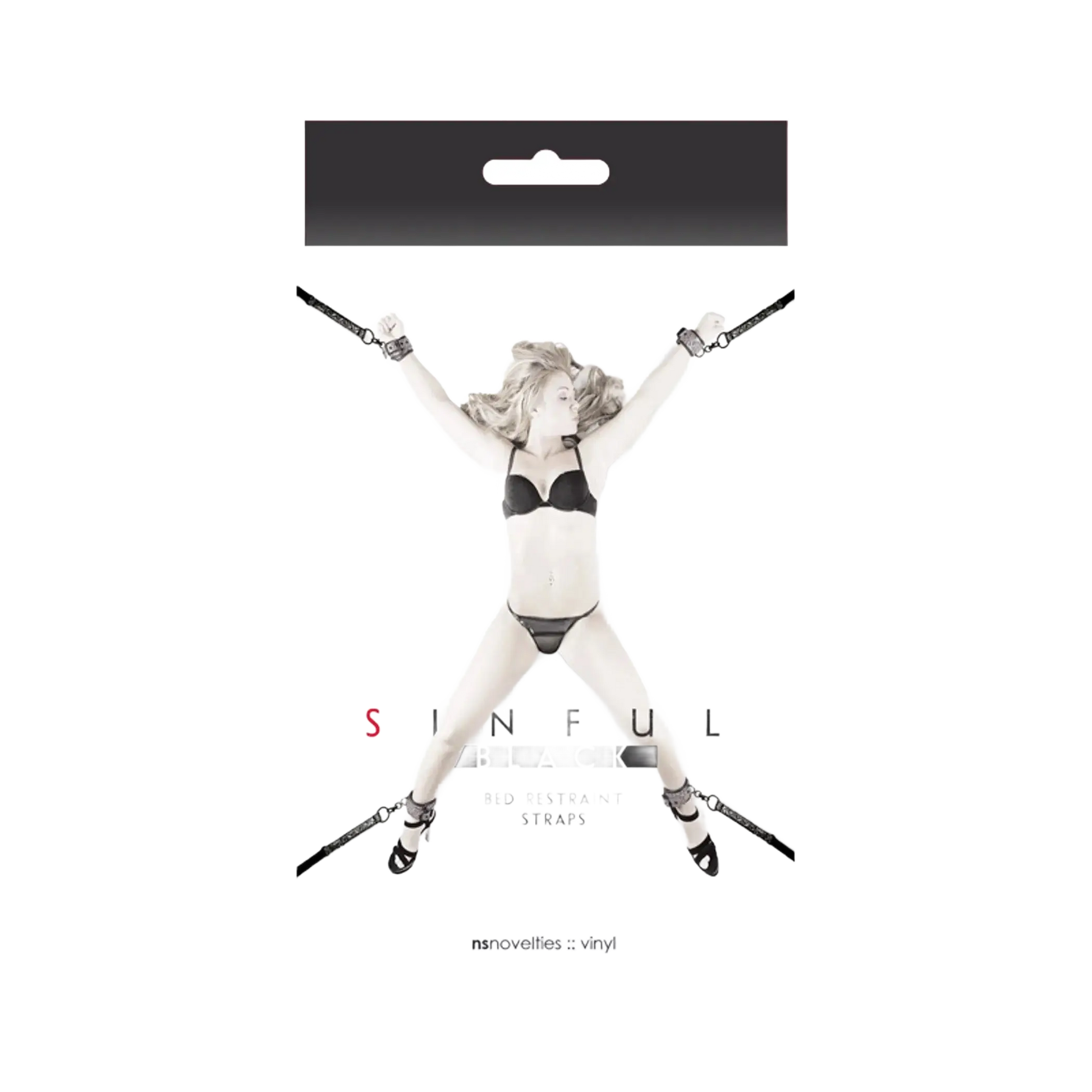 SINFUL BED RESTRAINT STRAPS BLACK NS Novelties