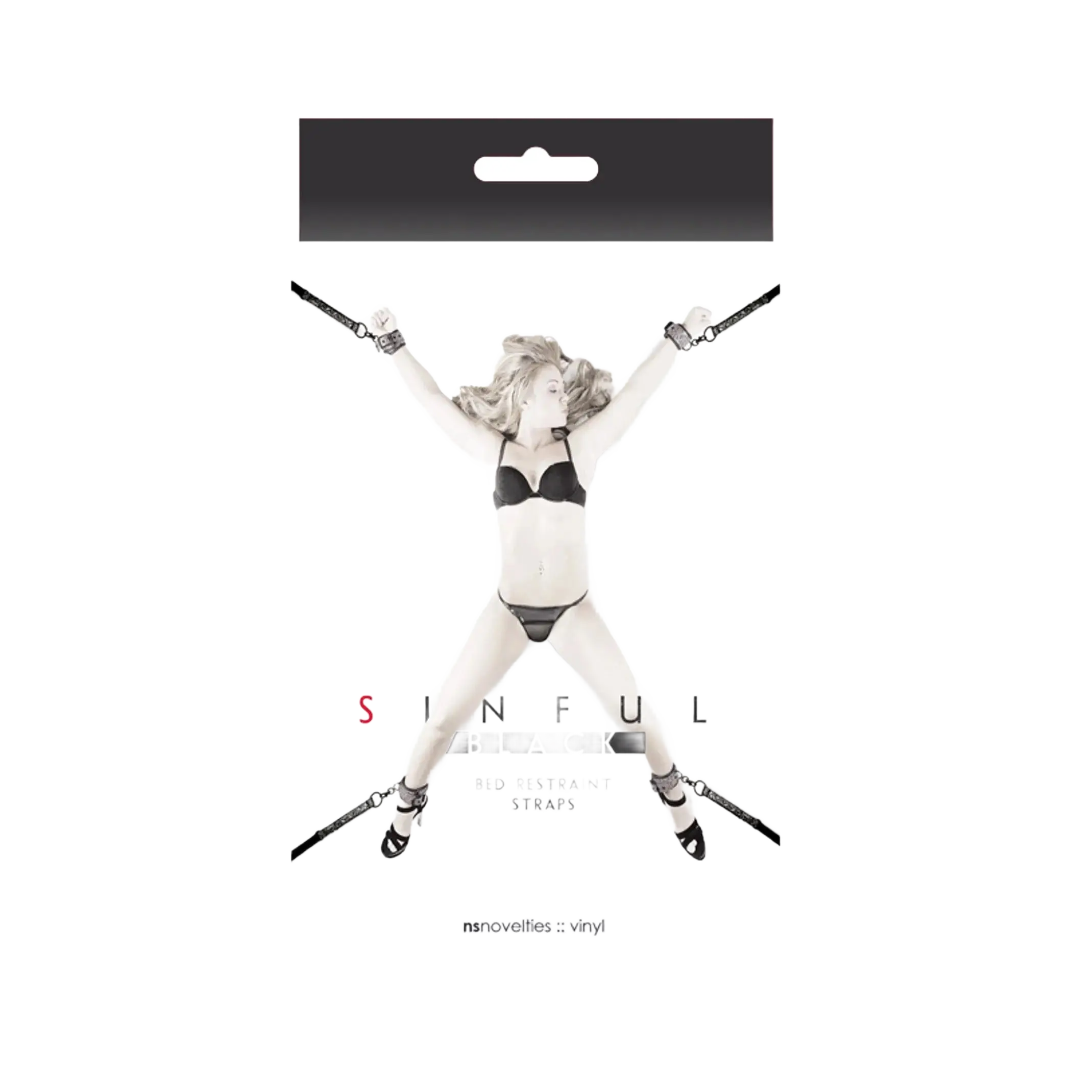 SINFUL BED RESTRAINT STRAPS BLACK NS Novelties