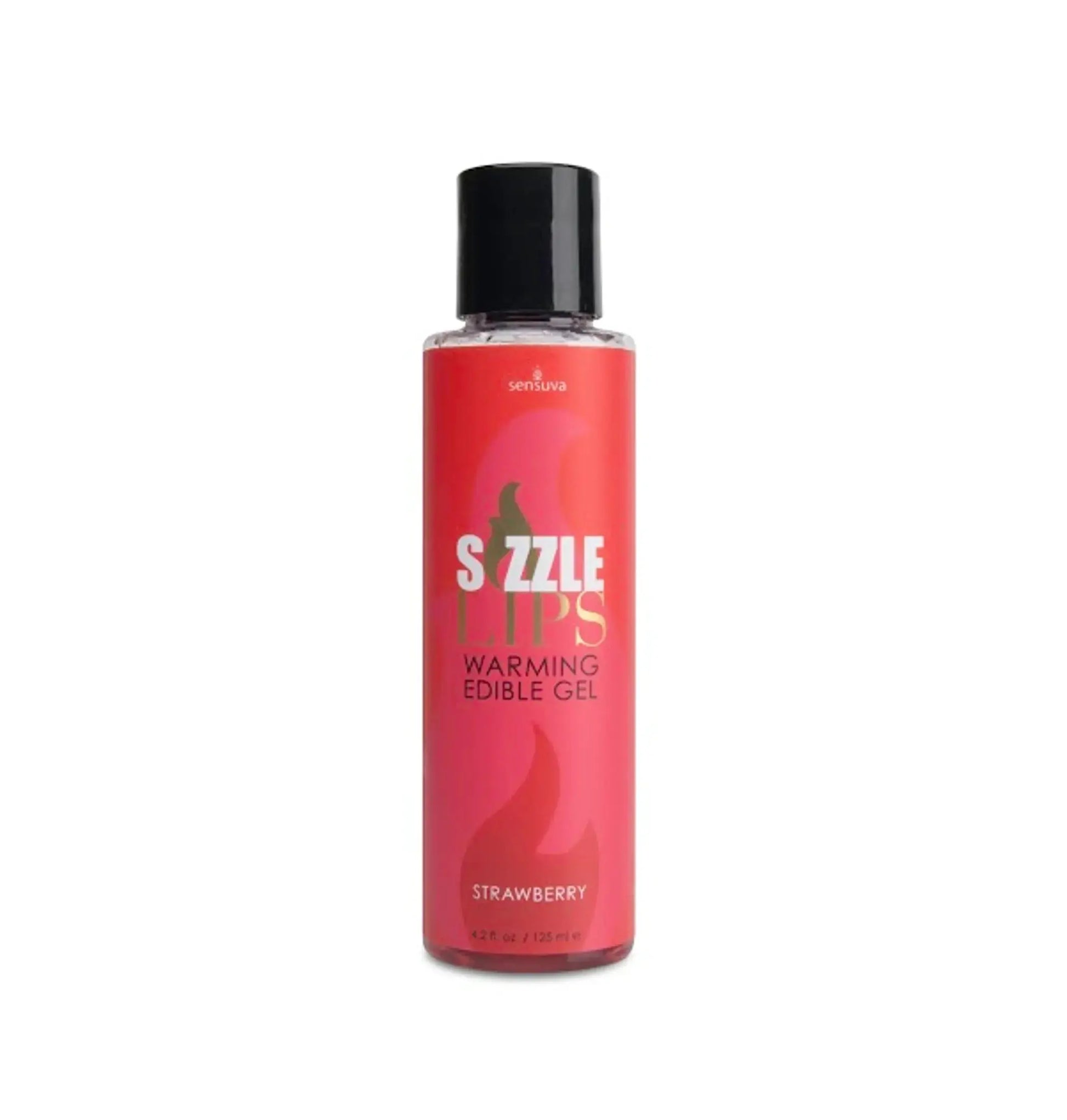 Sizzle Lips Strawberry Warming Gel 4.2 oz Sensuva