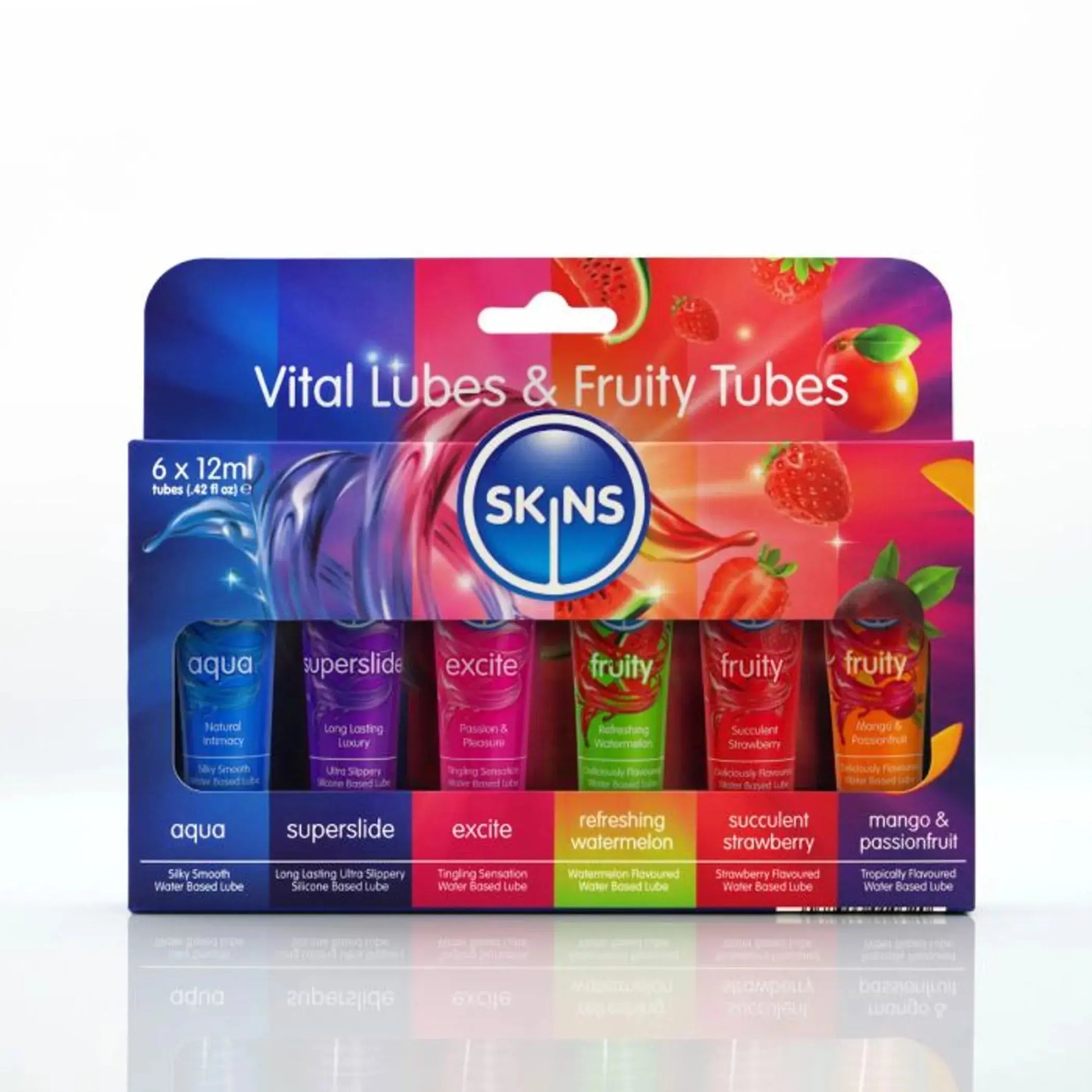 Skins 12ml Sampler Tubes Vital & Fruity 6 Pack Creative Conceptions
