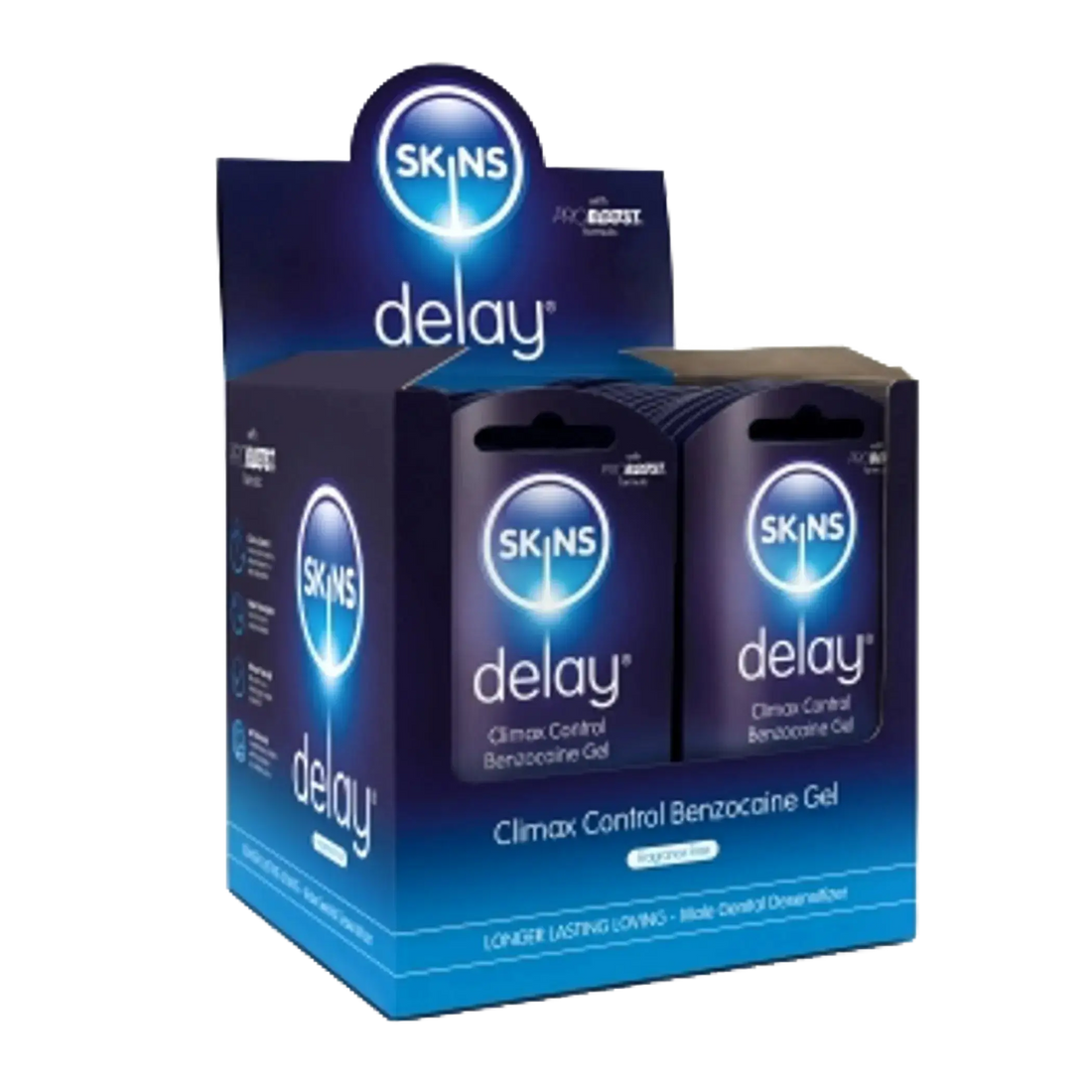 SKINS BENZOCAINE DELAY GEL FOILS 3ML 36PC WITH POS Creative Conceptions