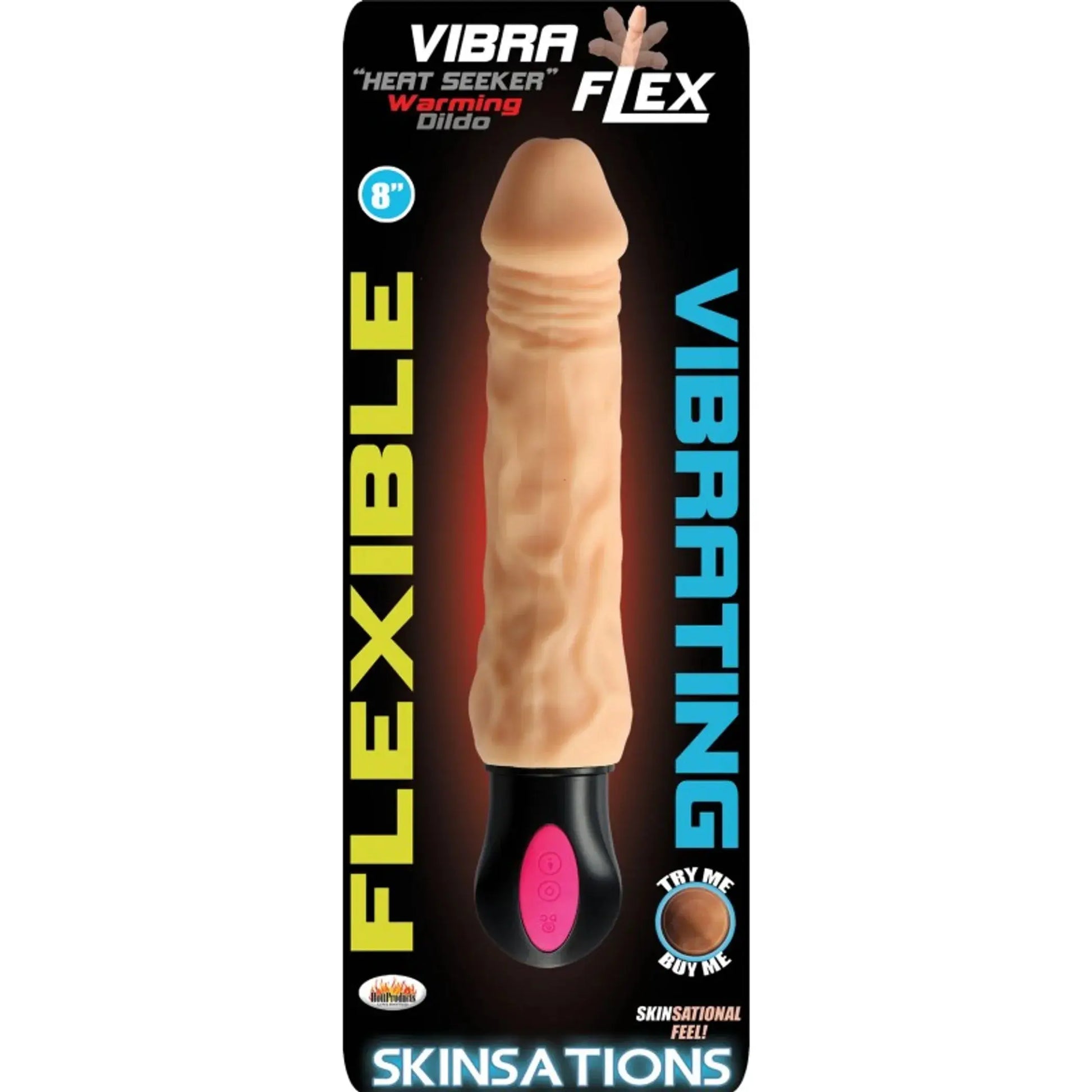 Skinsations Heat Seeker Flexible Warming Dildo 8 Inches HOTT Products