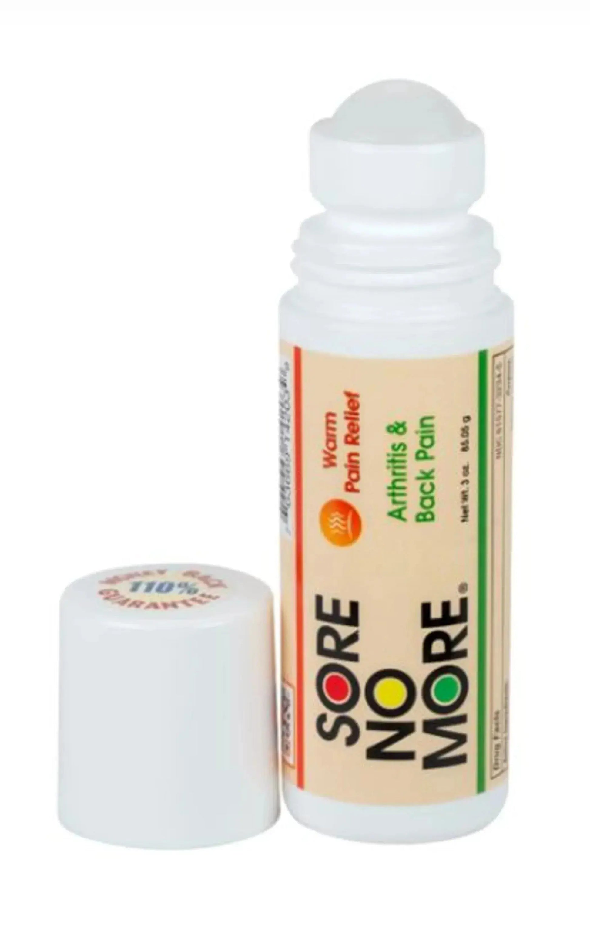 Sore No More Warm Pain Relief Roll-On 3 Oz Sombra Wellness Products