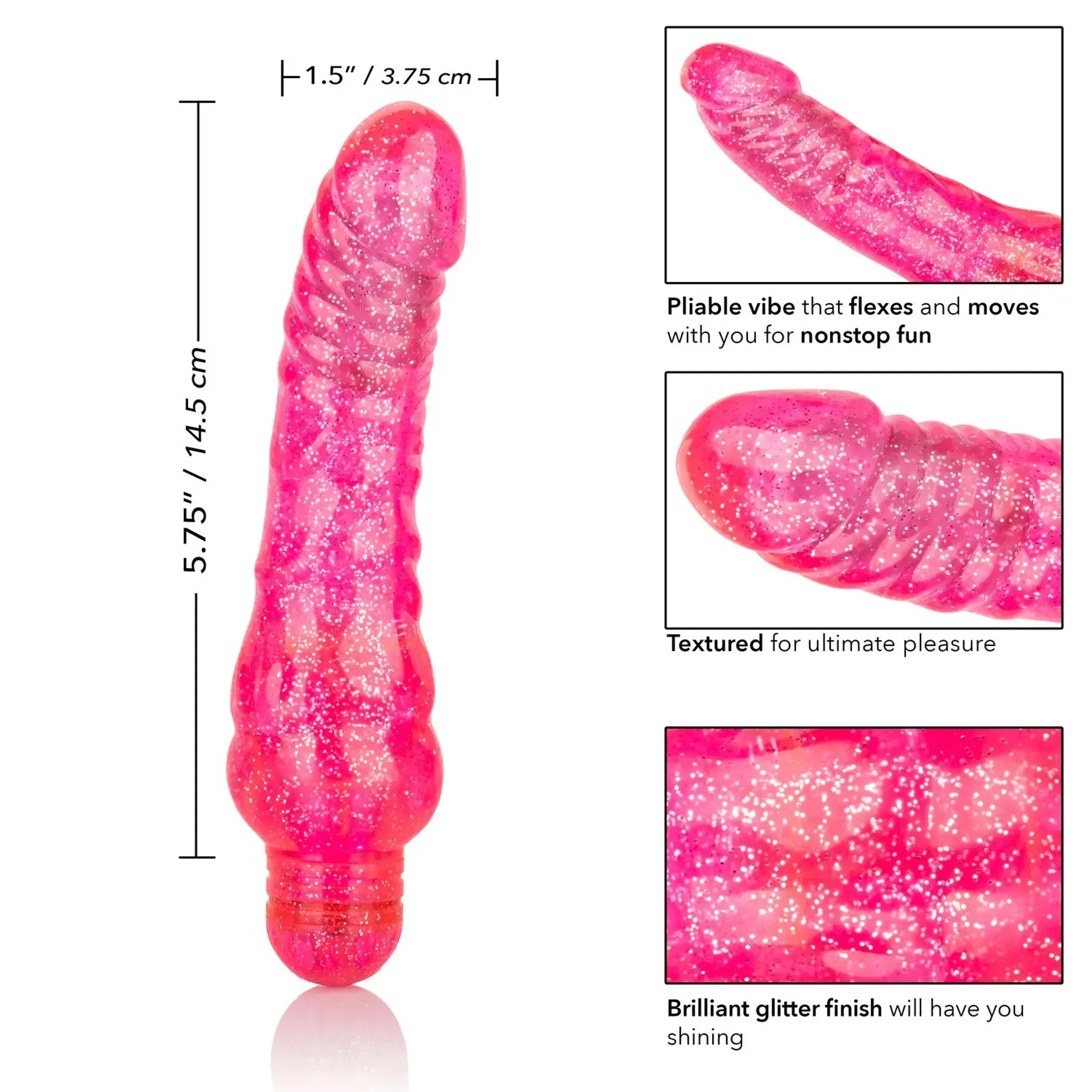 Sparkle Glitter Jack Pink Vibrator California Exotic Novelties