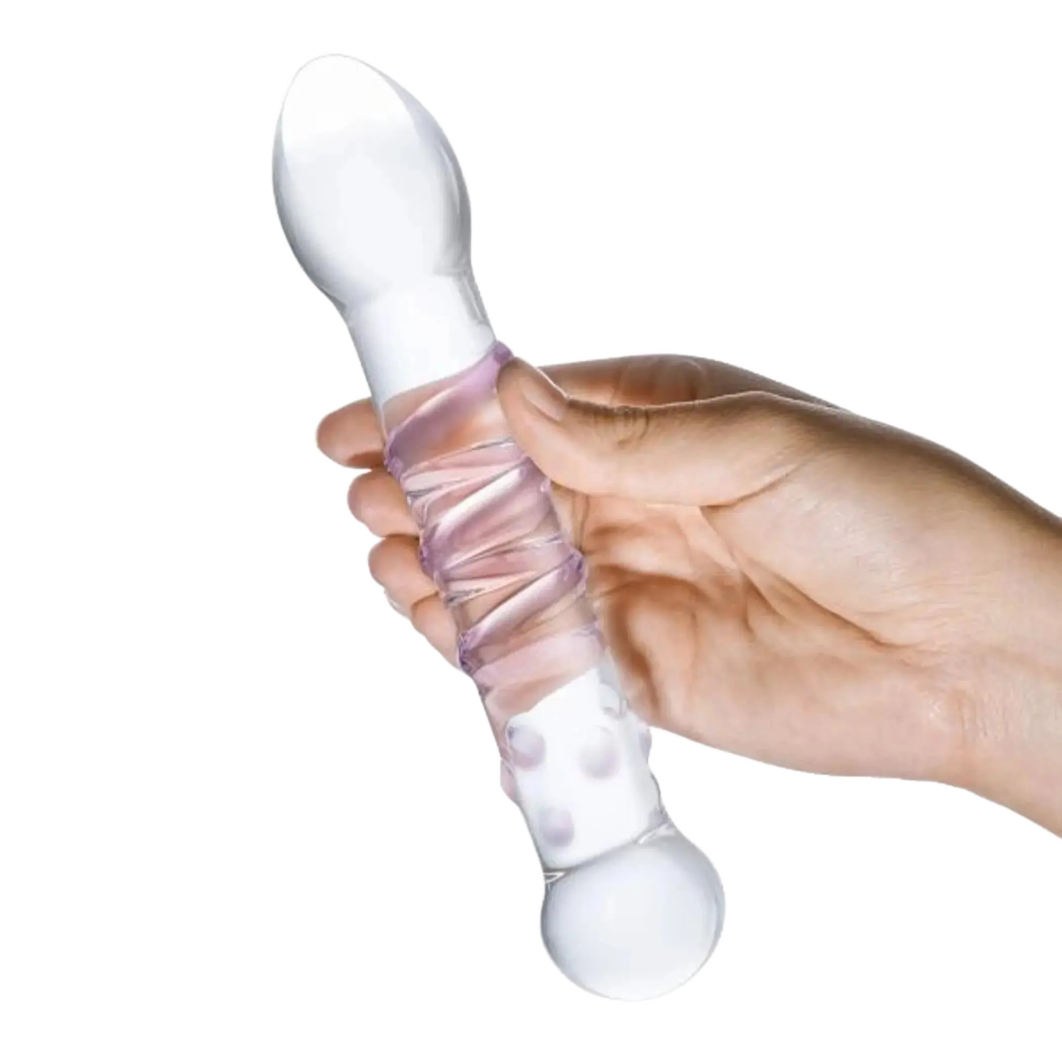 GLAS SPIRAL STAIRCASE FULL TIP DILDO Electric / Hustler Lingerie
