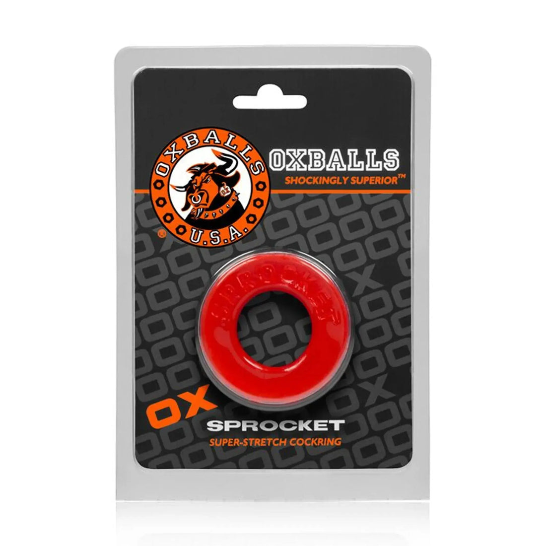 Sprocket Cock Ring Atomic Jock TPR Red OXBALLS