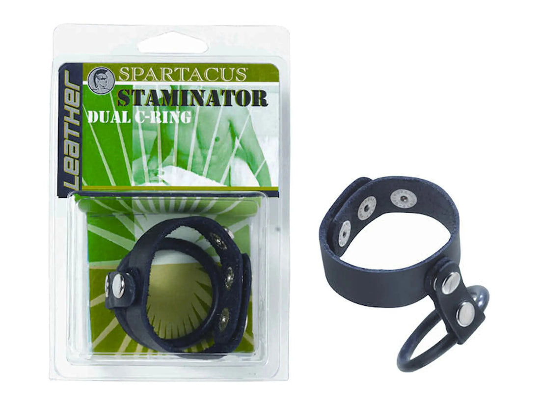 Staminator Leather & Rubber Dual C-Ring Spartacus
