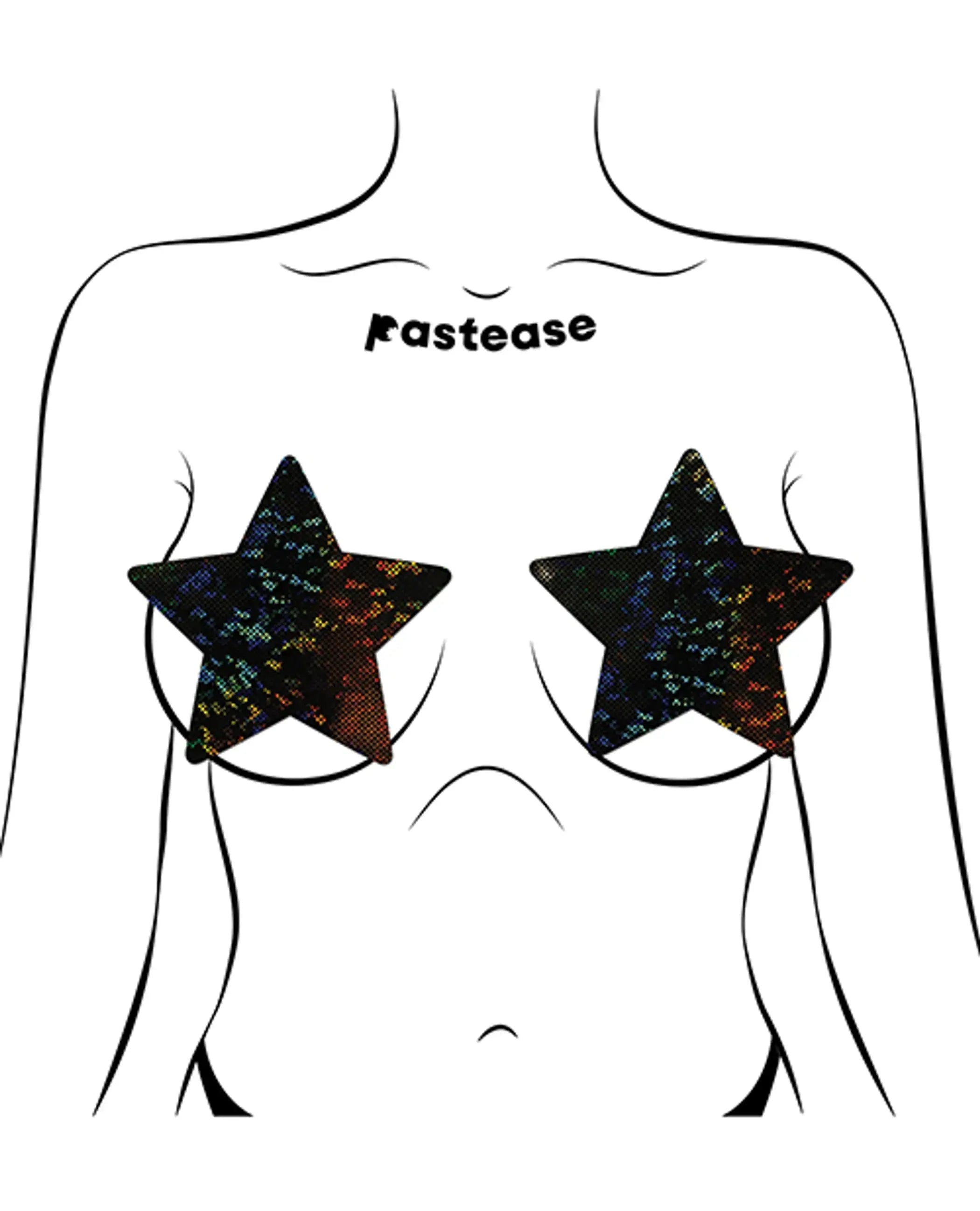 Star Black Disco Ball Fuller Coverage Pastease