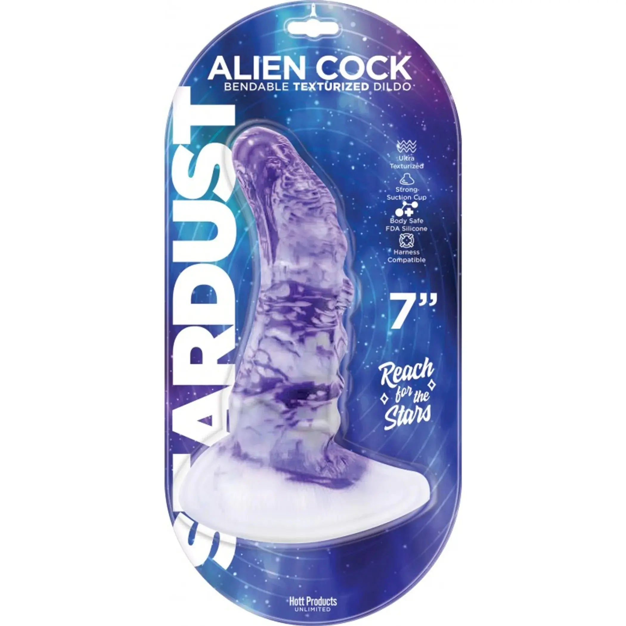 Stardust Alien Silicone Textured Dildo 7in HOTT Products