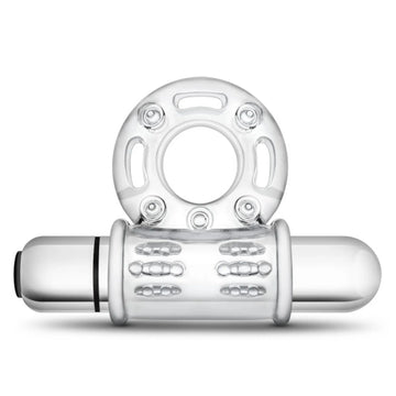 Stay Hard 10-Function Vibrating Bull Ring Clear Blush Novelties