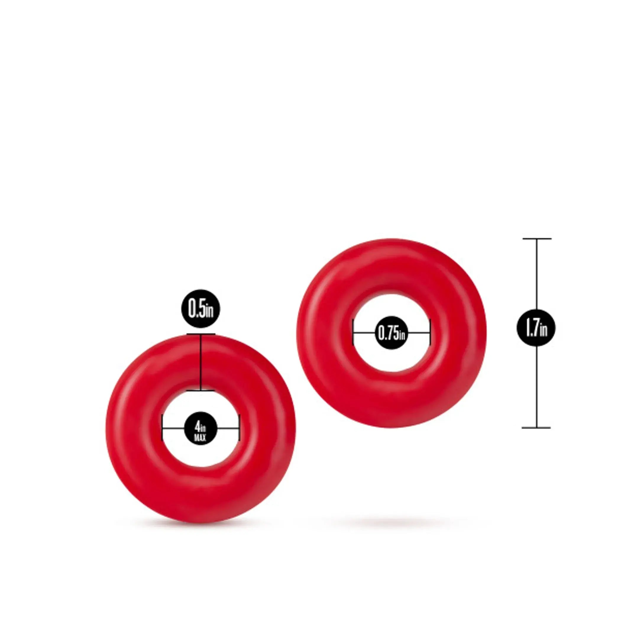 Stay Hard Donut Rings Red Oversized Blush Novelties