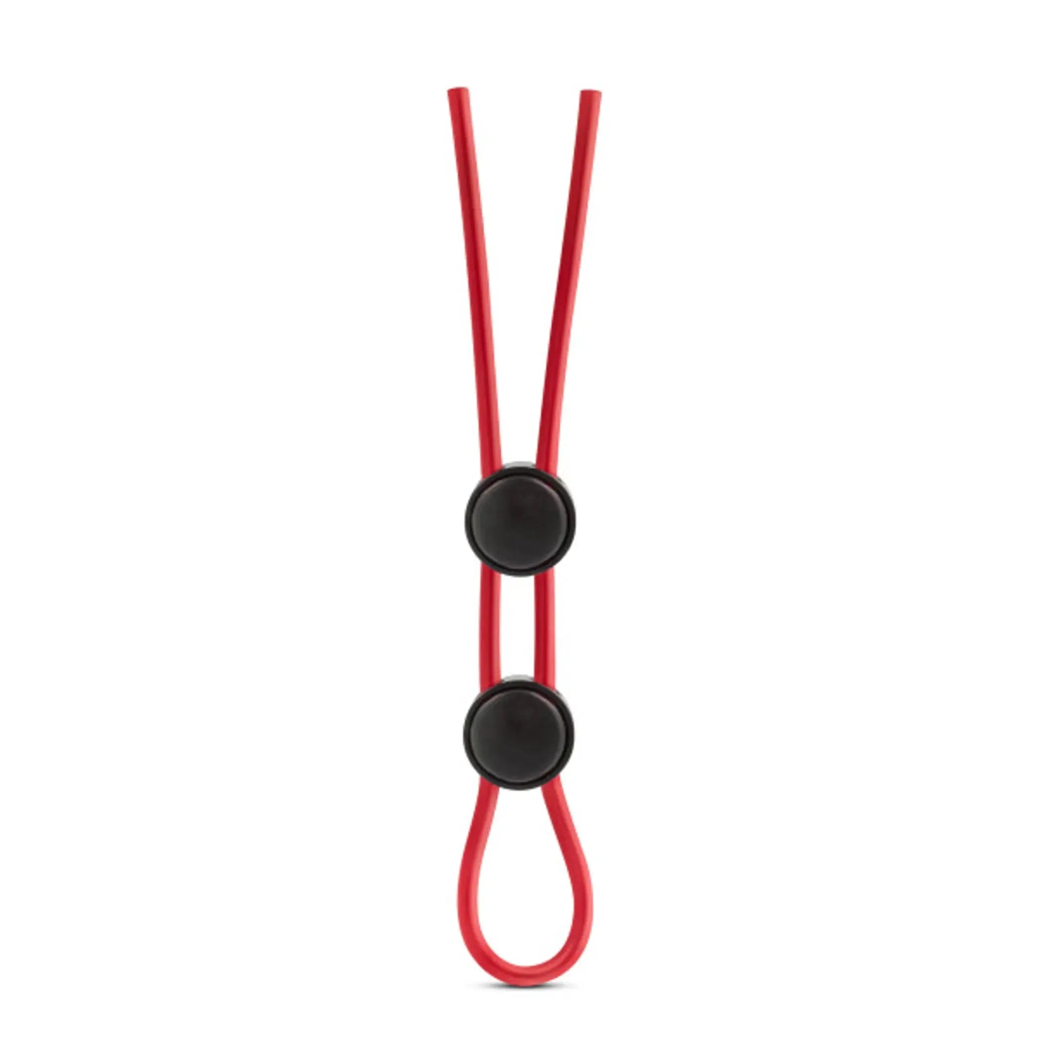 Stay Hard Silicone Double Loop Ring Red Blush Novelties