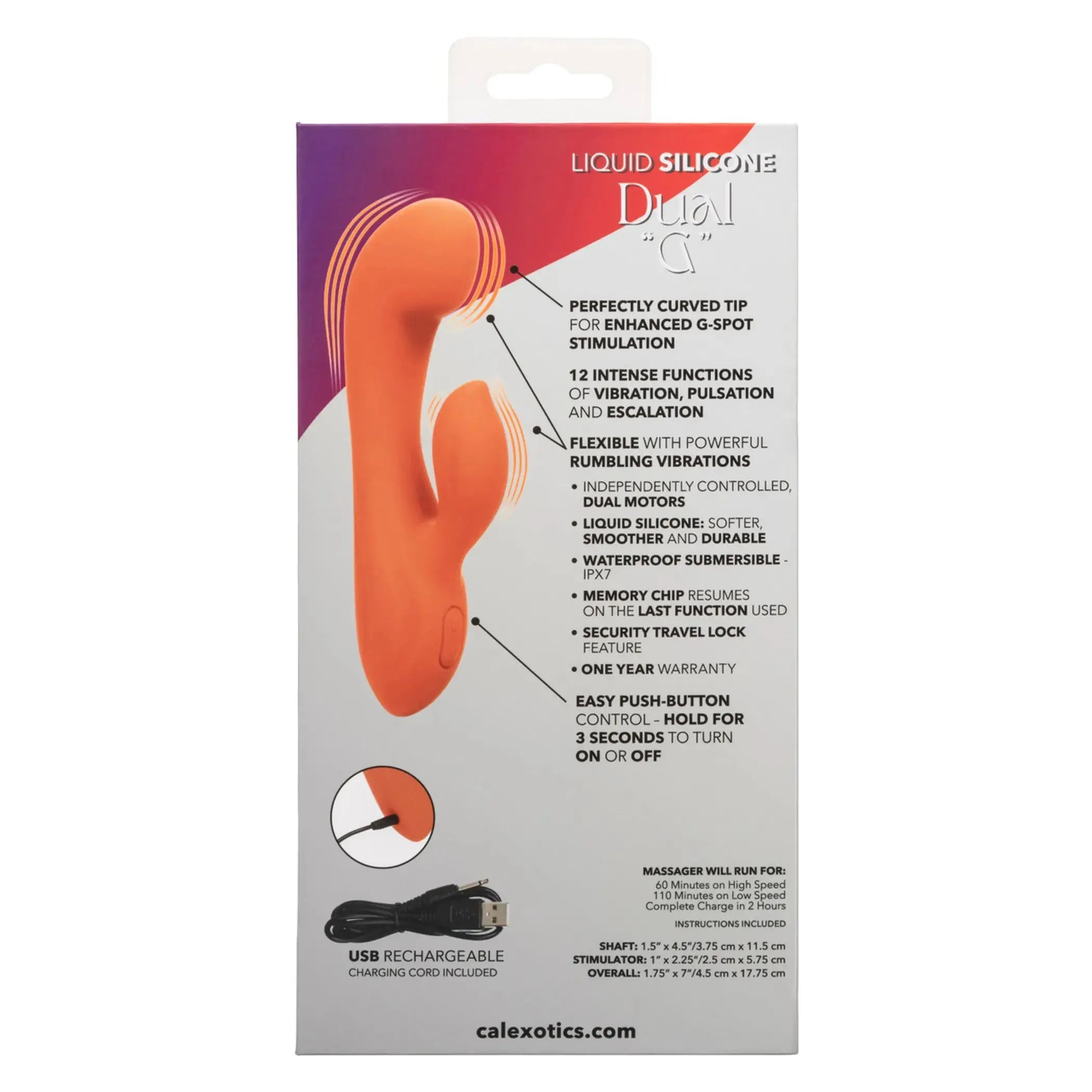Stella Liquid Silicone Dual G Vibrator California Exotic Novelties