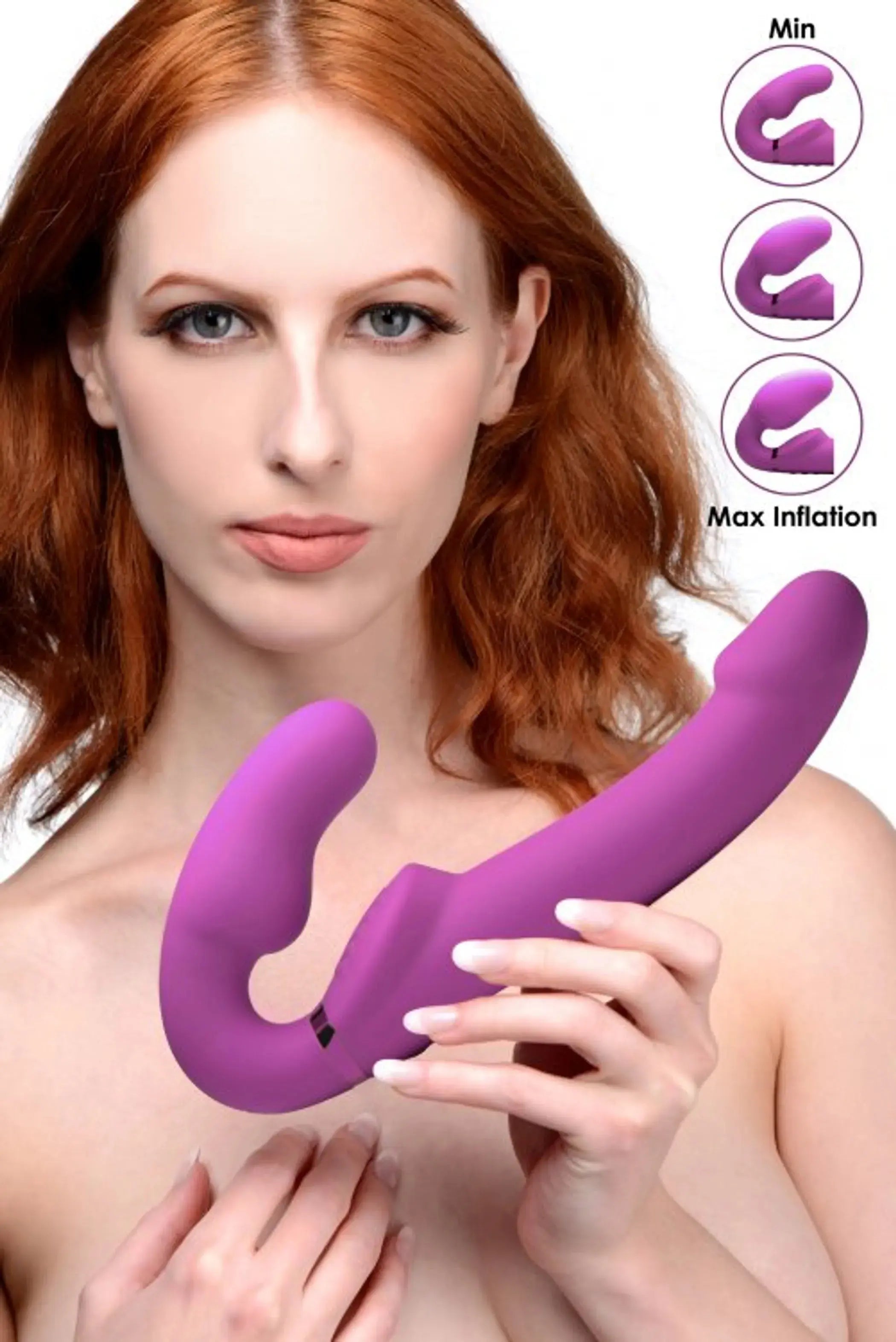 Strap U Evoke Ergo-Fit Inflatable Vibrating Strapless Strap-On XR Brands