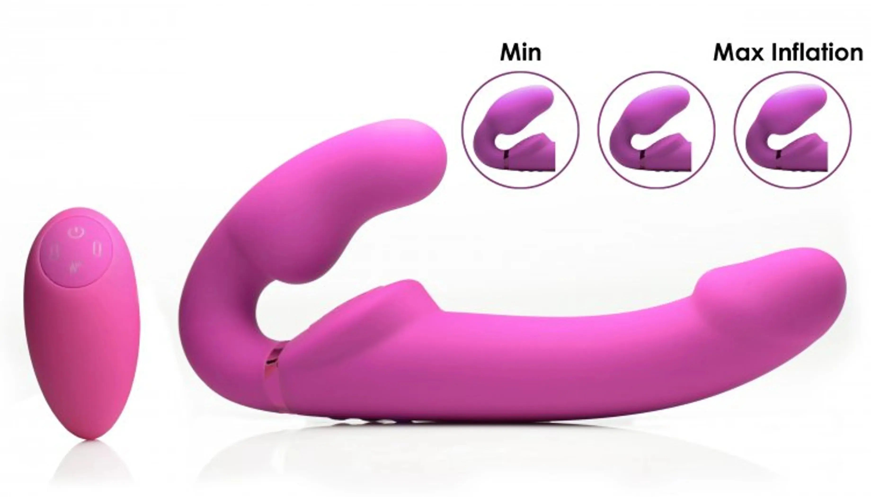 Strap U Evoke Ergo-Fit Inflatable Vibrating Strapless Strap-On XR Brands