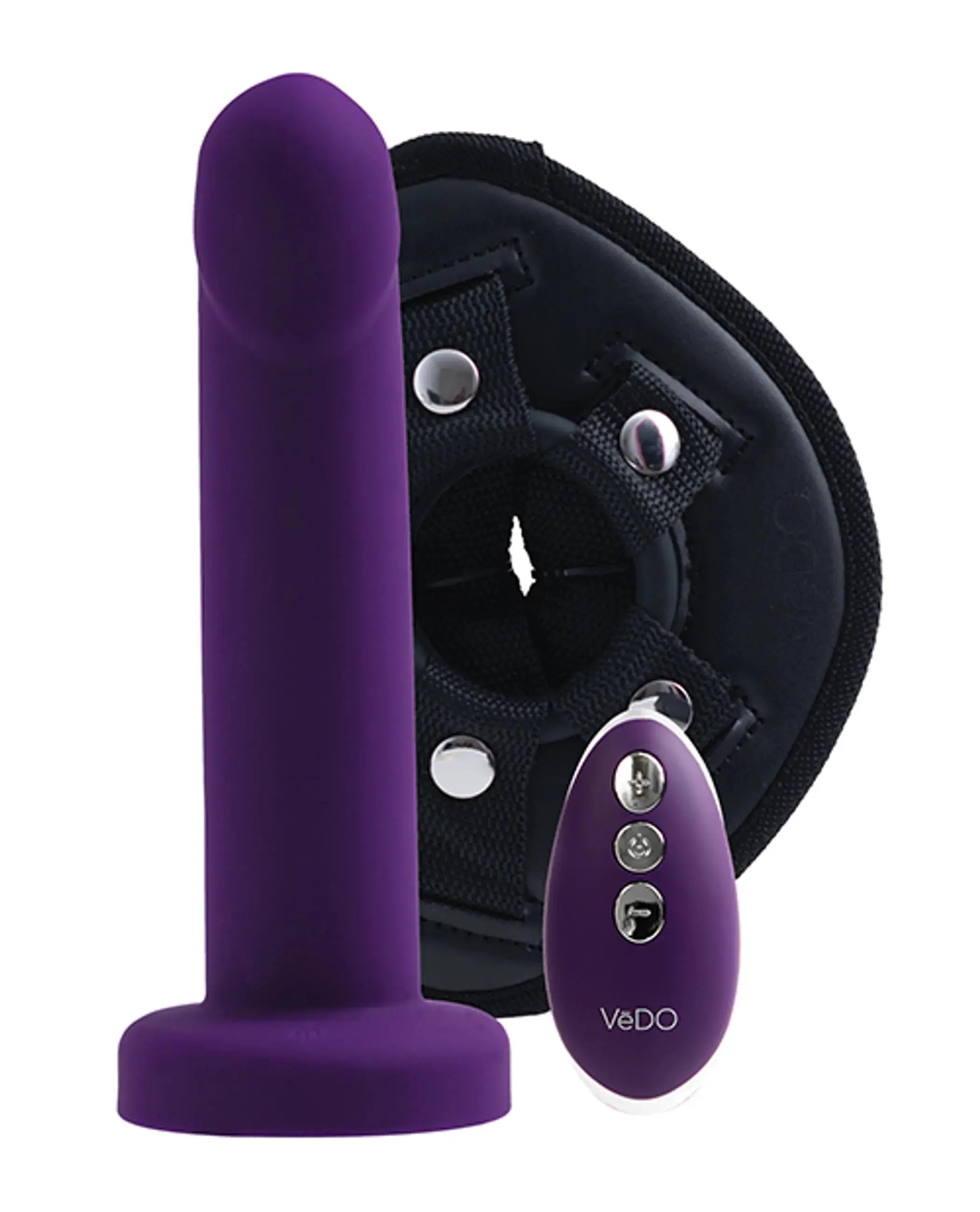 Strapped Rechargeable Strap-On Deep Purple Vedo