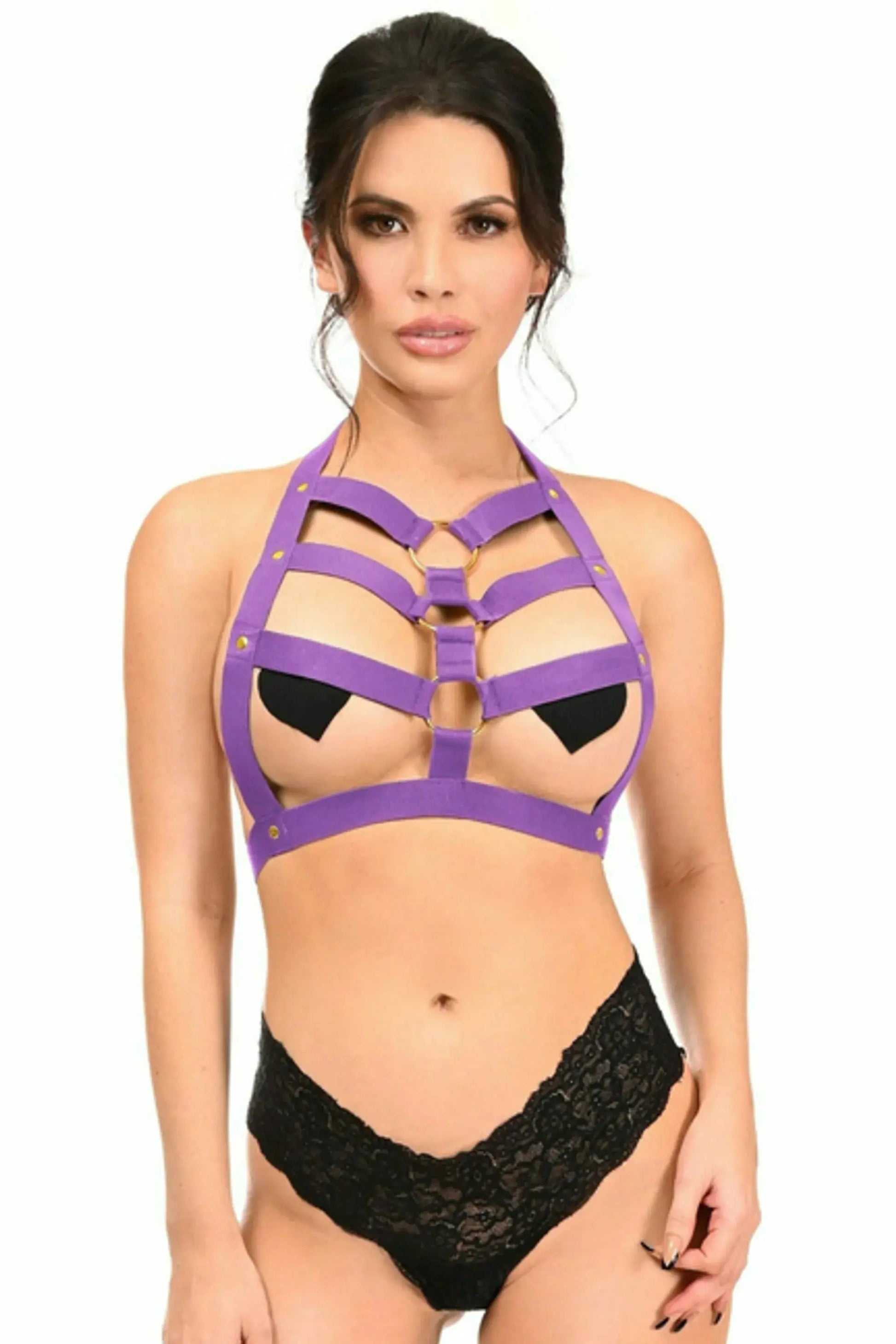 Stretchy Body Harness with Hardware Daisy Corsets