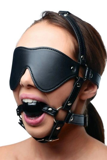 STRICT EYE MASK HARNESS W/ BALL GAG XR Brands