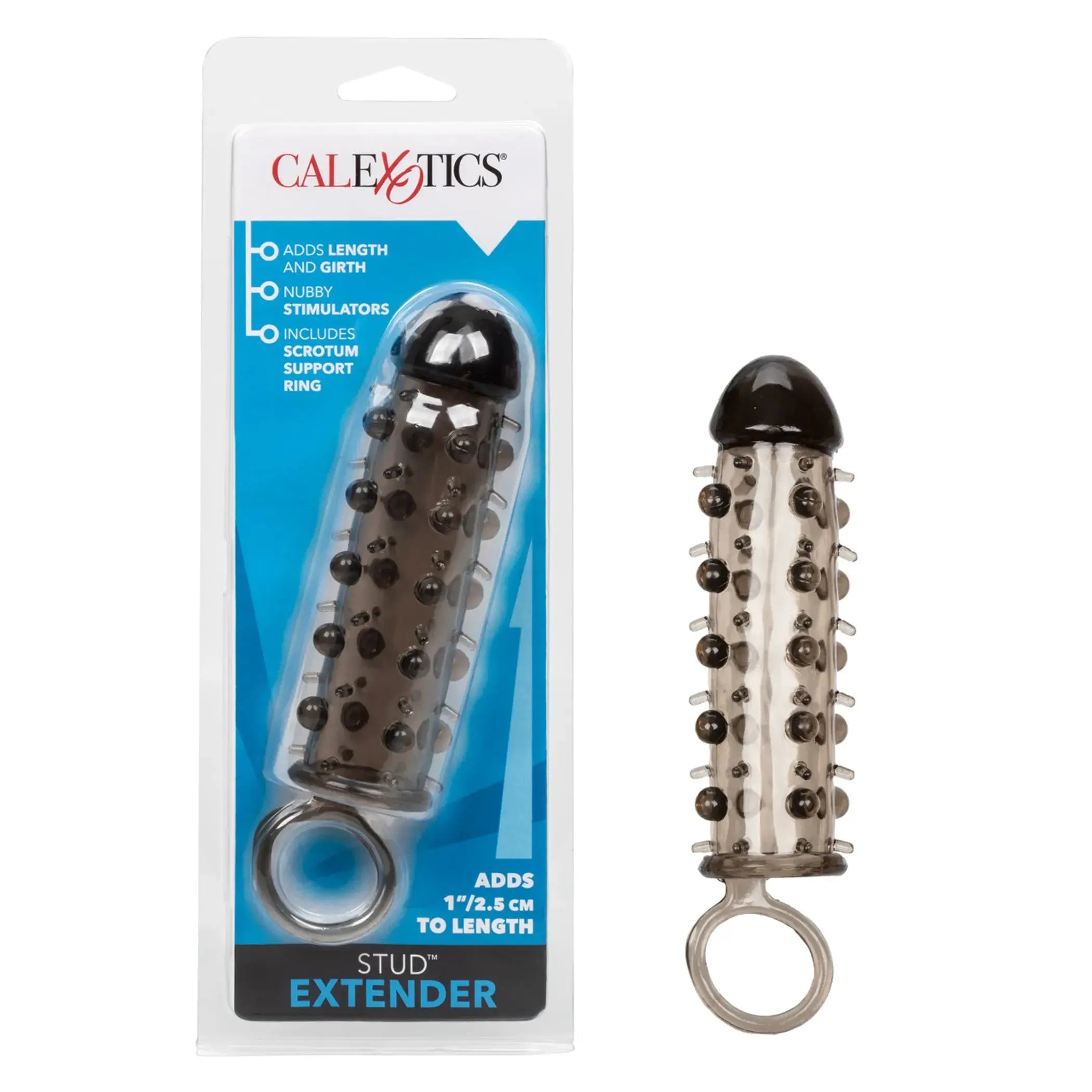 Stud Extender With Support Ring Smoke California Exotic Novelties