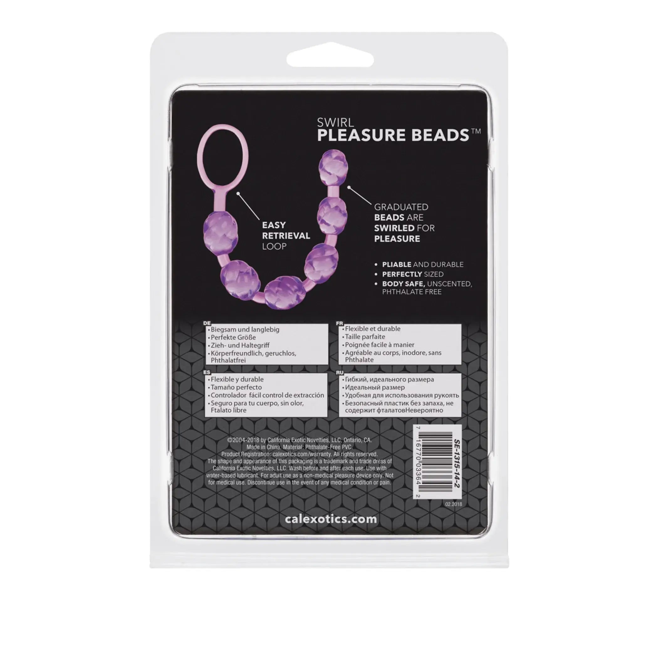Swirl Pleasure Beads Purple California Exotic Novelties