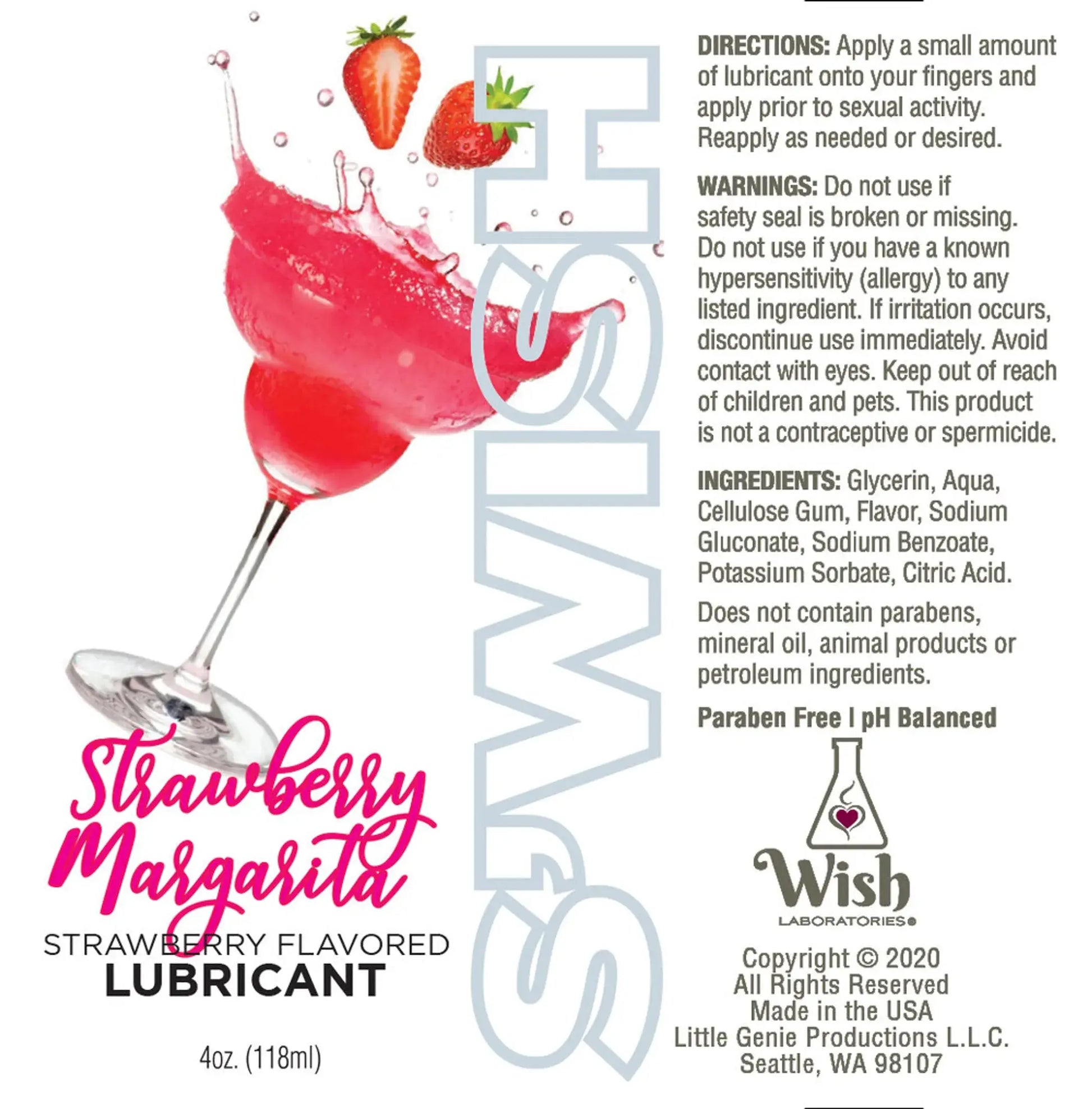 Swish Strawberry Margarita Lubricant Little Genie