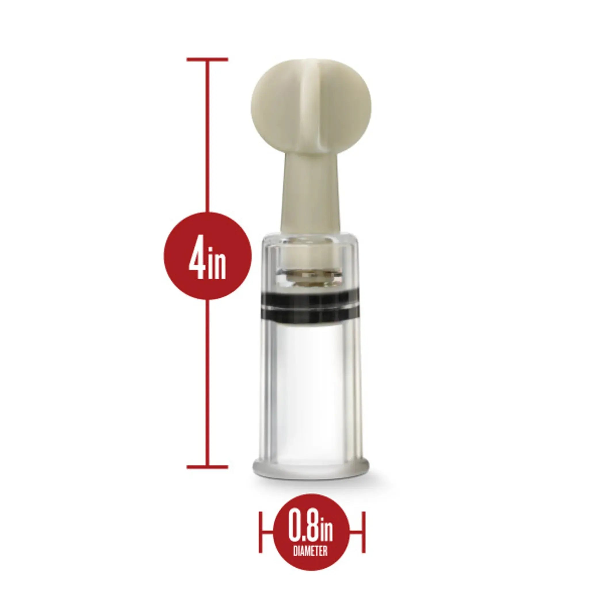 TEMPTASIA CLIT & NIPPLE TWIST SUCKERS SET OF 3 CLEAR Blush Novelties