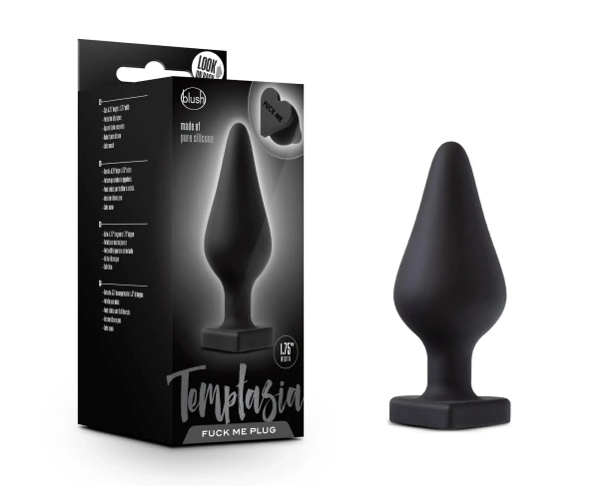 TEMPTASIA FUCK ME BUTT PLUG BLACK Blush Novelties