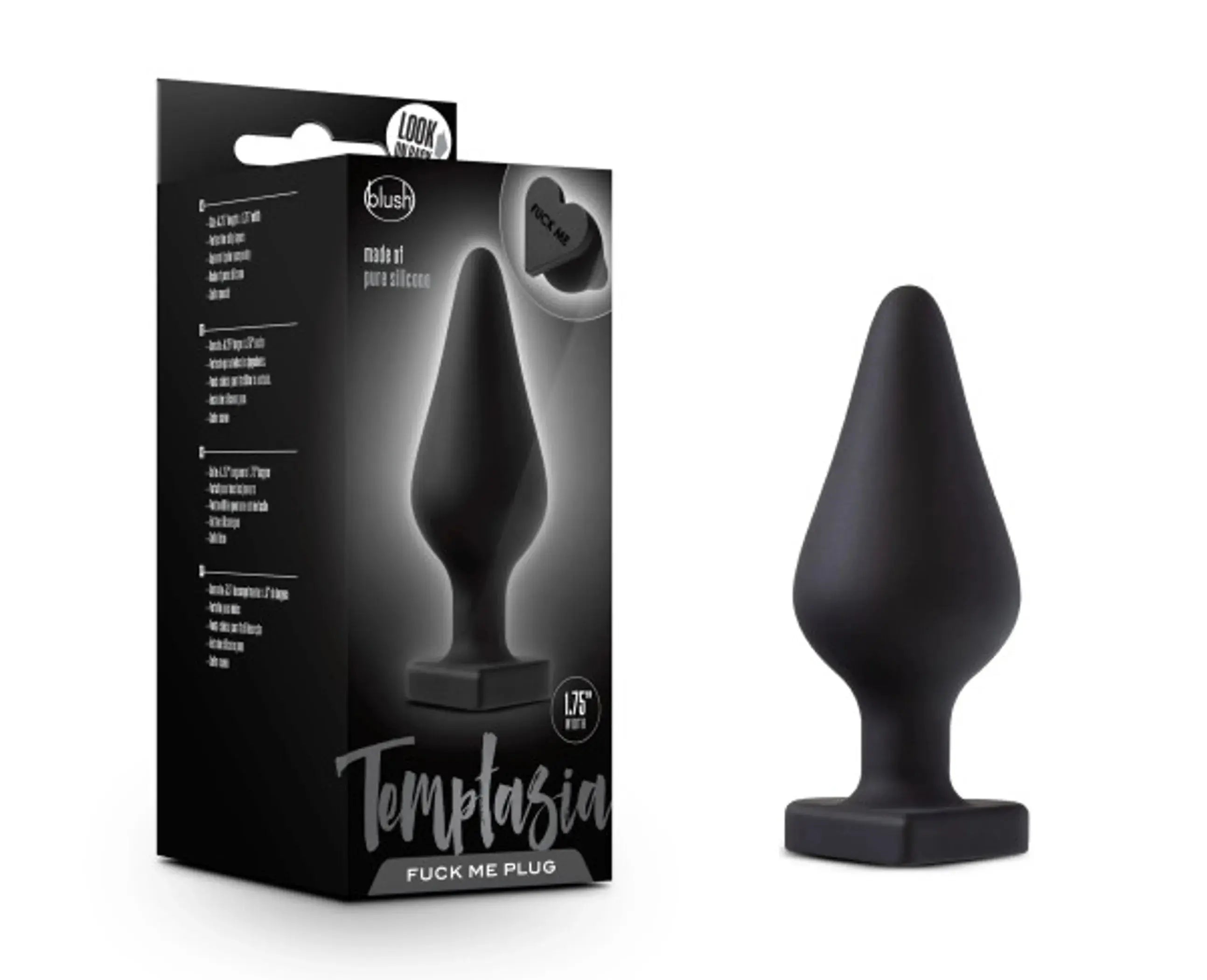 TEMPTASIA FUCK ME BUTT PLUG BLACK Blush Novelties