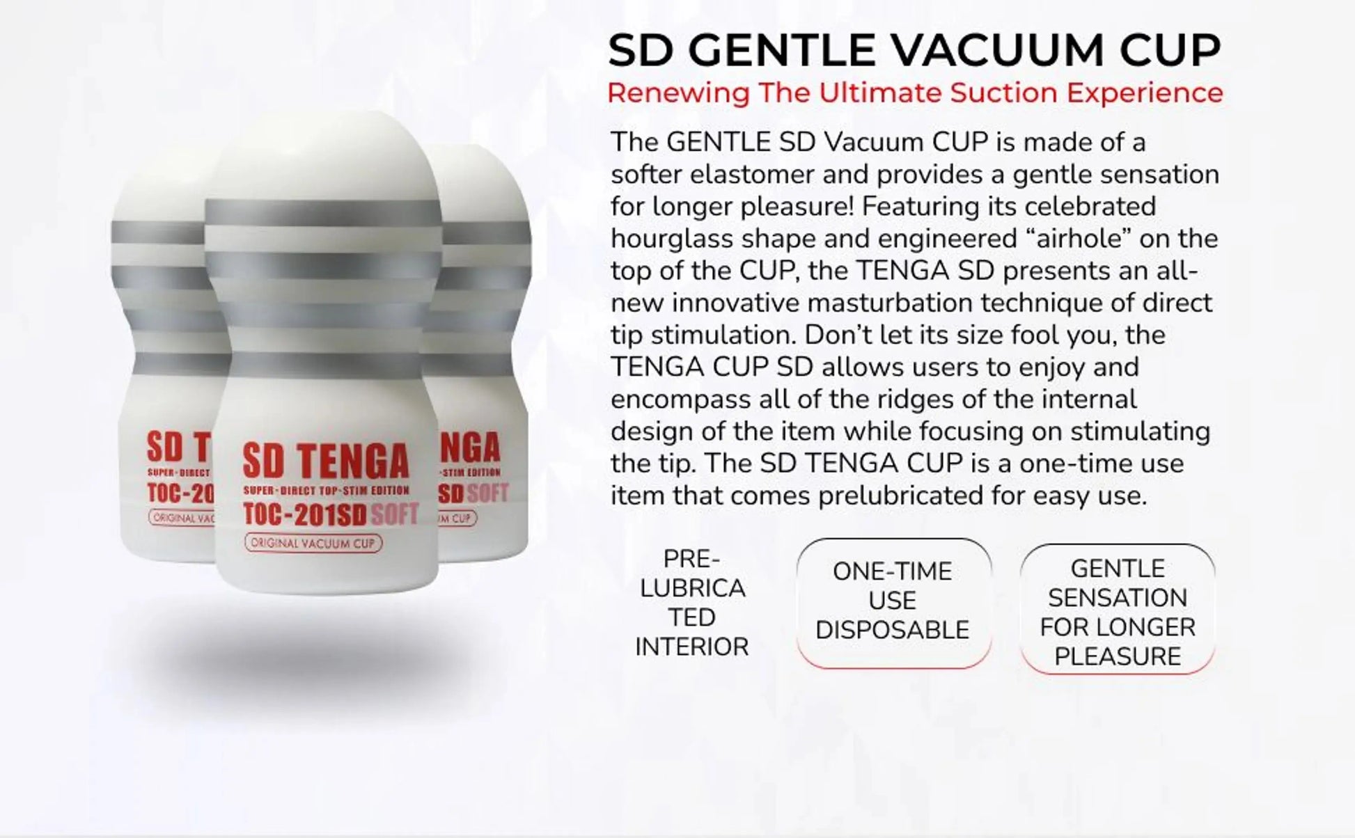 TENGA SD ORIGINAL VACUUM CUP GENTLE (NET) TENGA