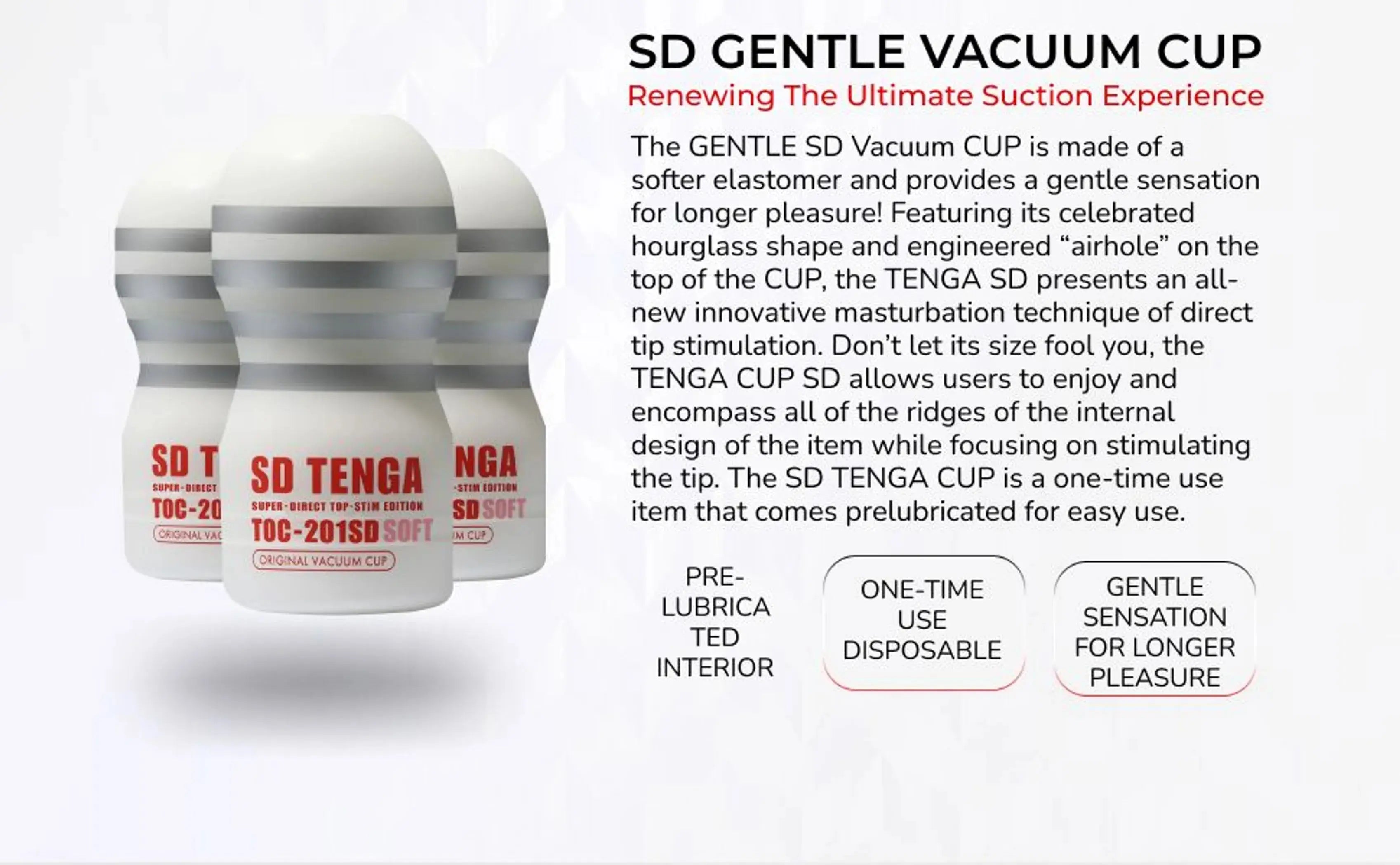 TENGA SD ORIGINAL VACUUM CUP GENTLE (NET) TENGA