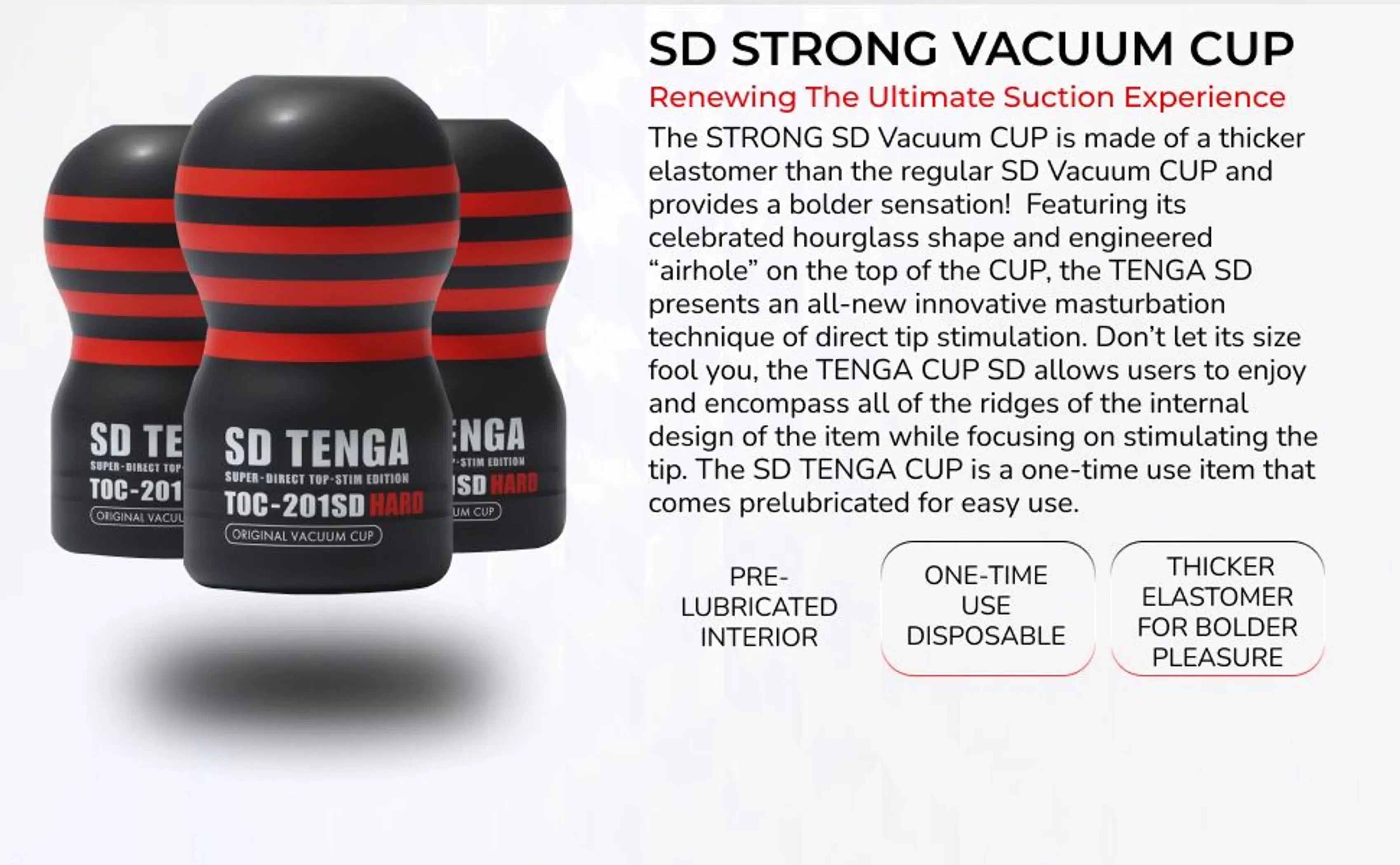TENGA SD ORIGINAL VACUUM CUP STRONG (NET) TENGA
